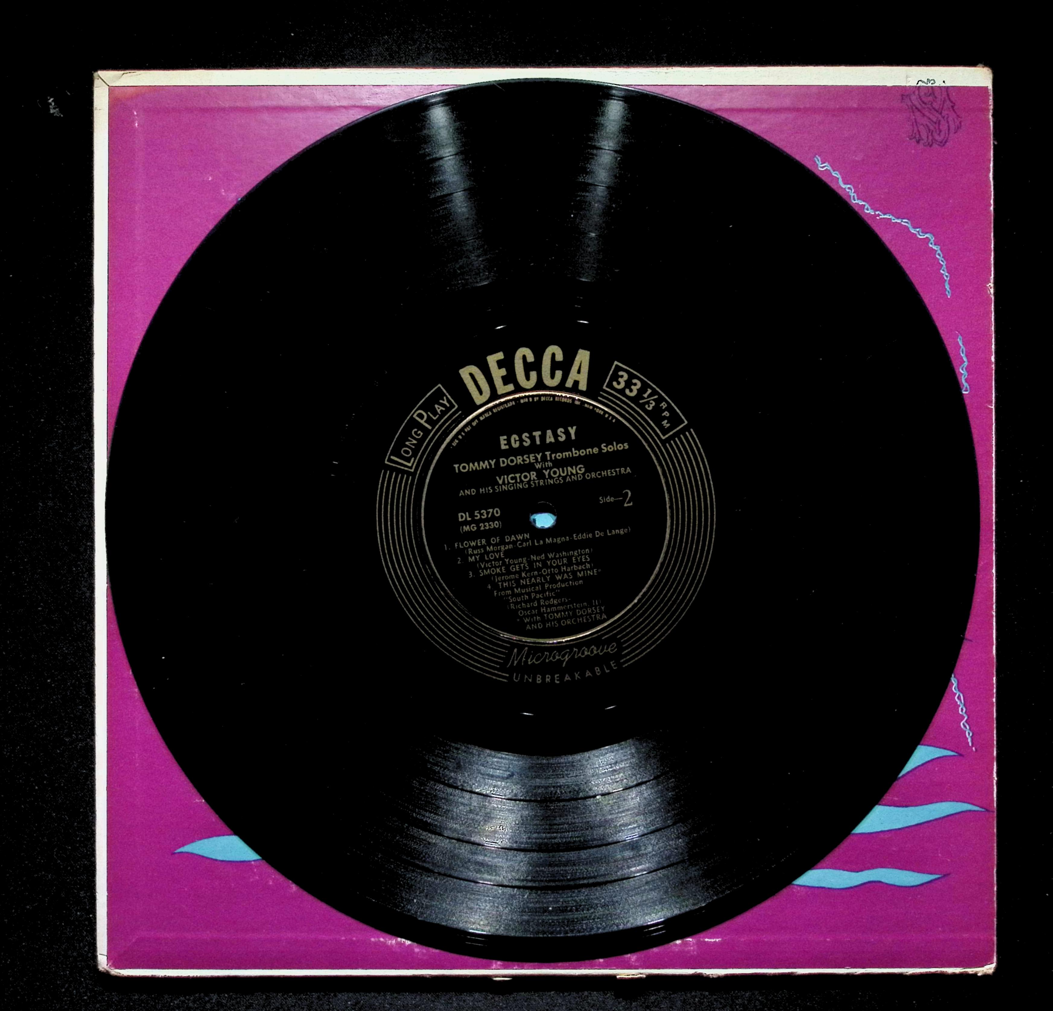 Tommy Dorsey Ecstasy 10" LP 1951 DL 5370 Jazz — image 3