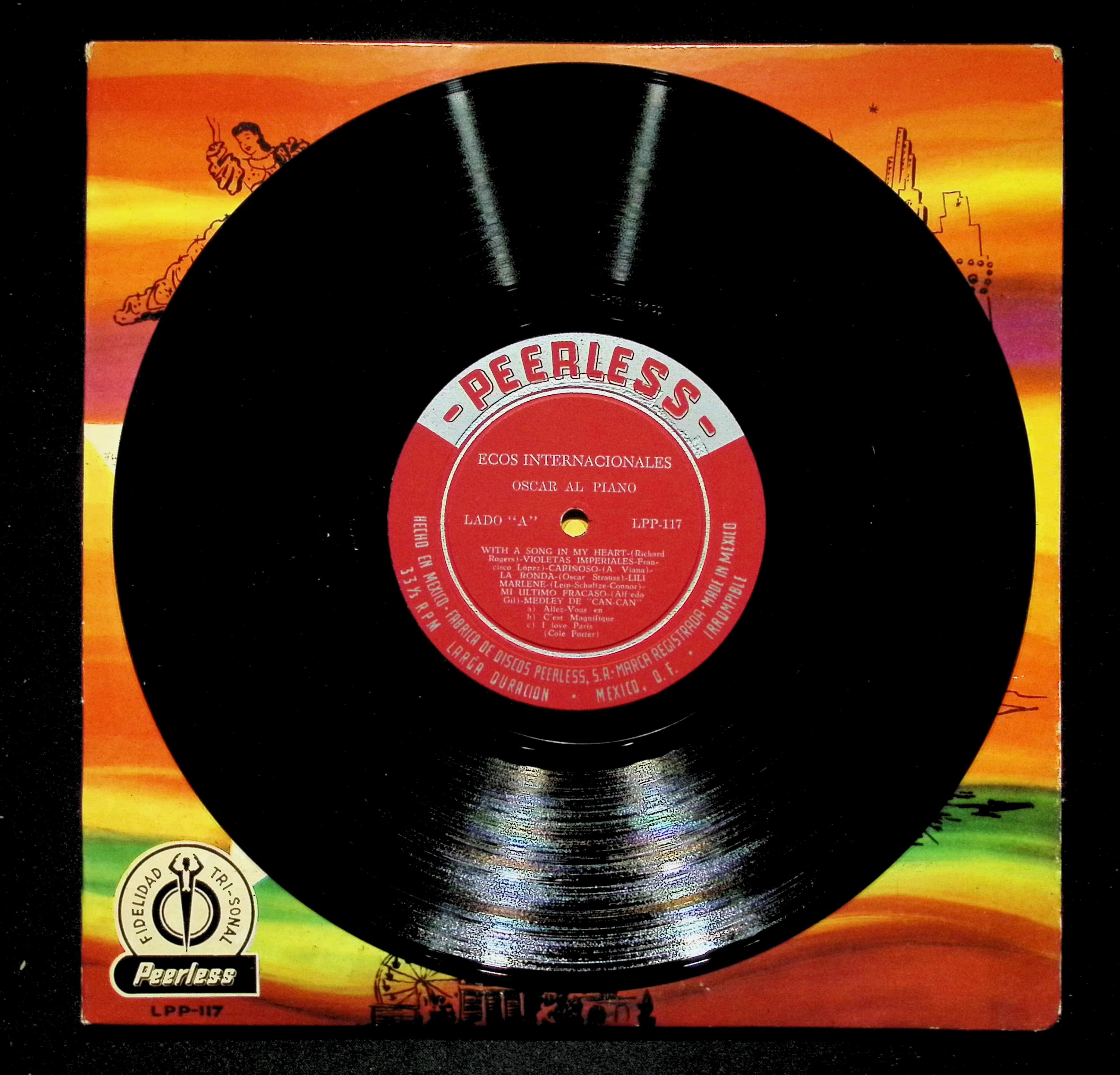 Oscar Al Piano Ecos Internacionales 10" LP 1954 LPP-117 Classical — image 3