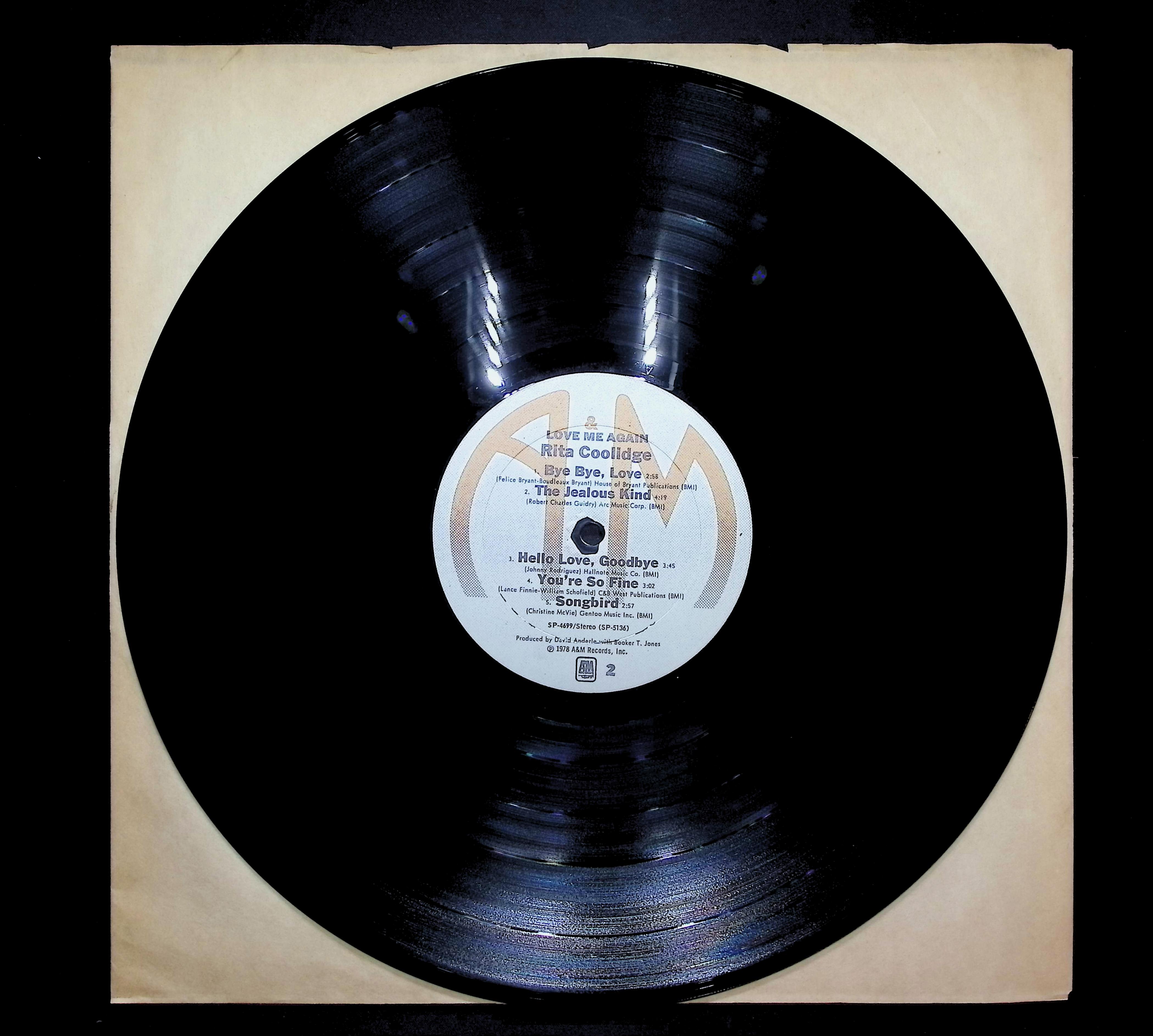 Rita Coolidge Love Me Again 1978 LP Rock — image 3