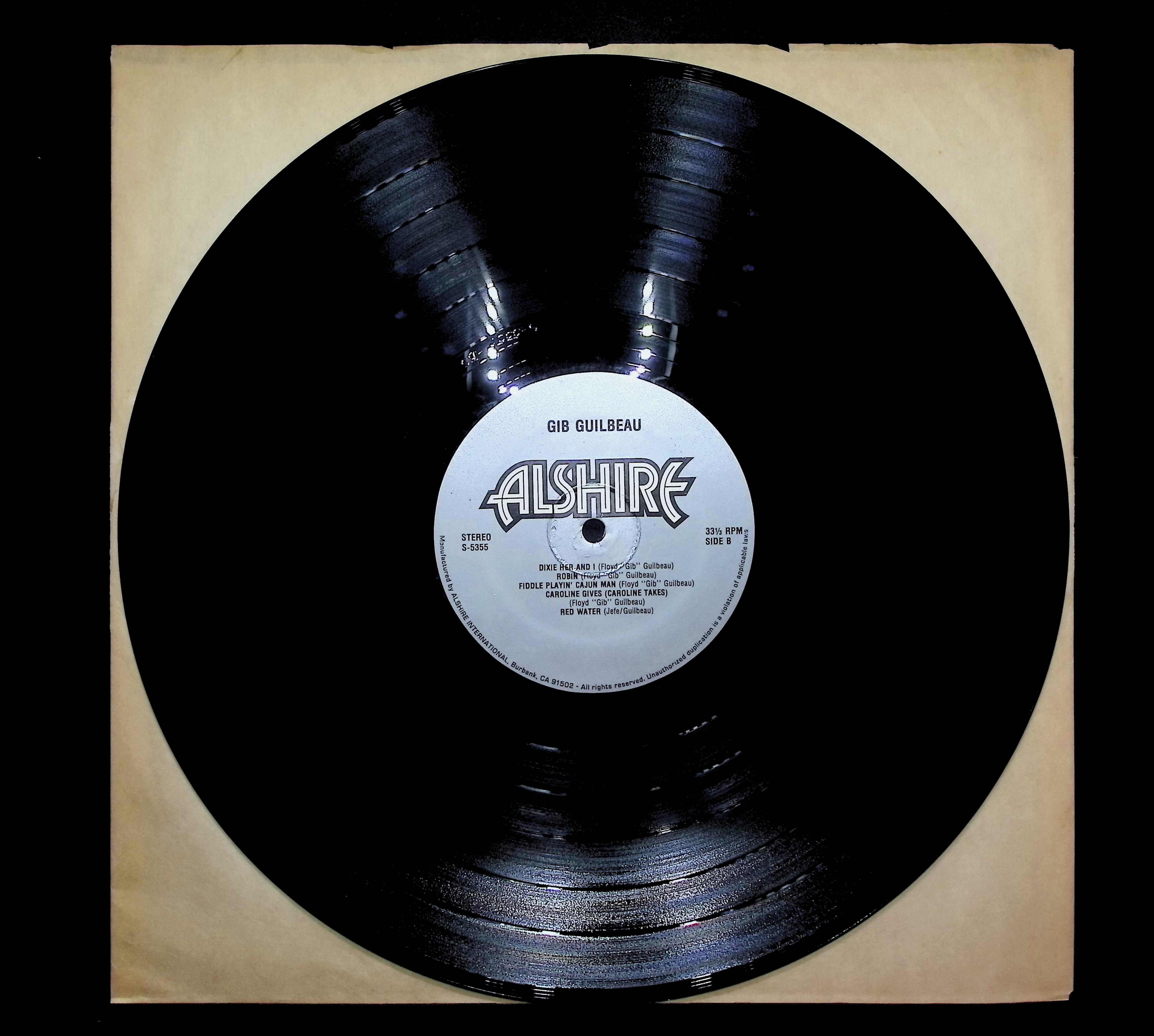 Gib Guilbeau Gib Guilbeau 1978 LP Folk, World, & Country