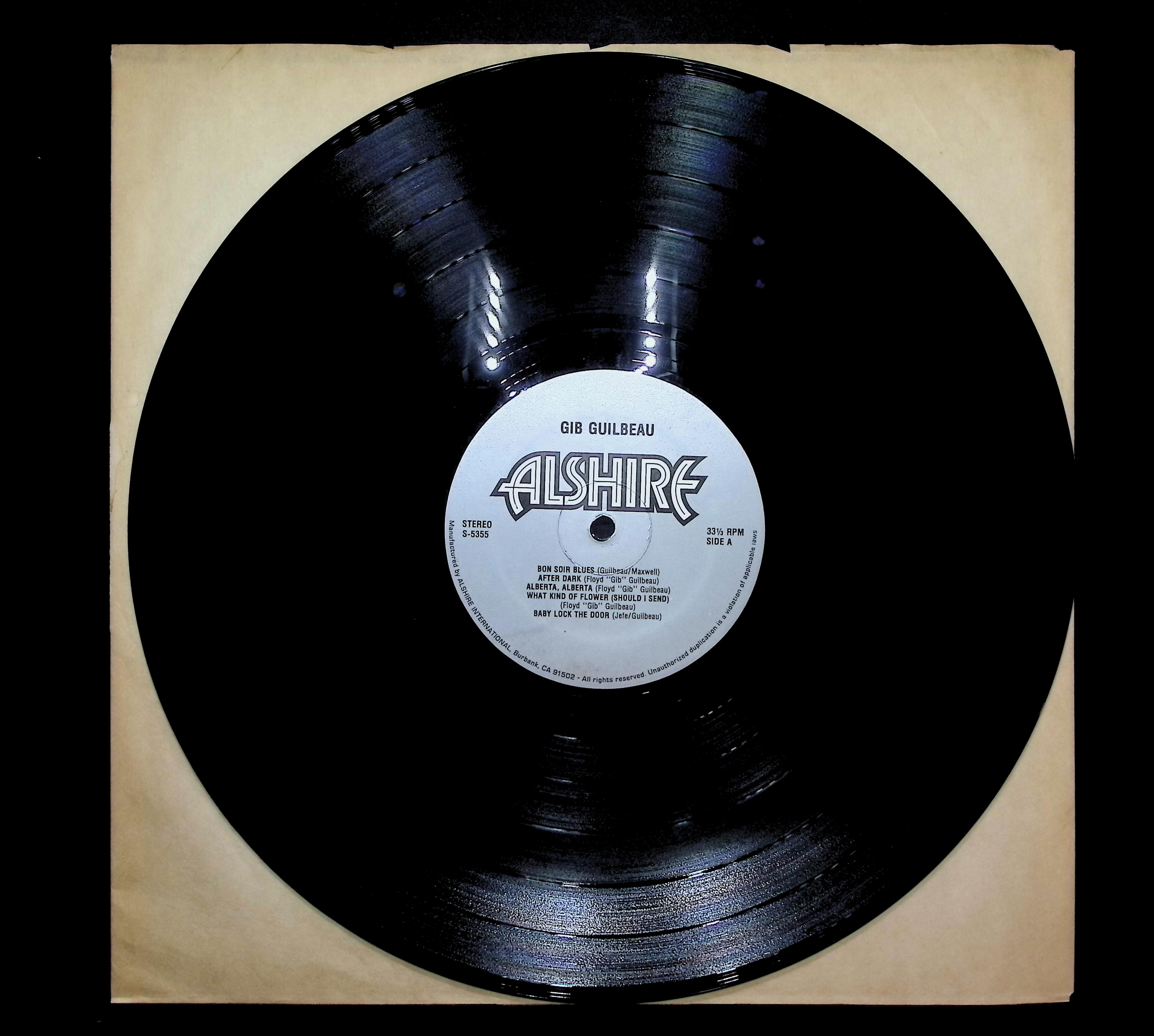 Gib Guilbeau Gib Guilbeau 1978 LP Folk, World, & Country — image 3