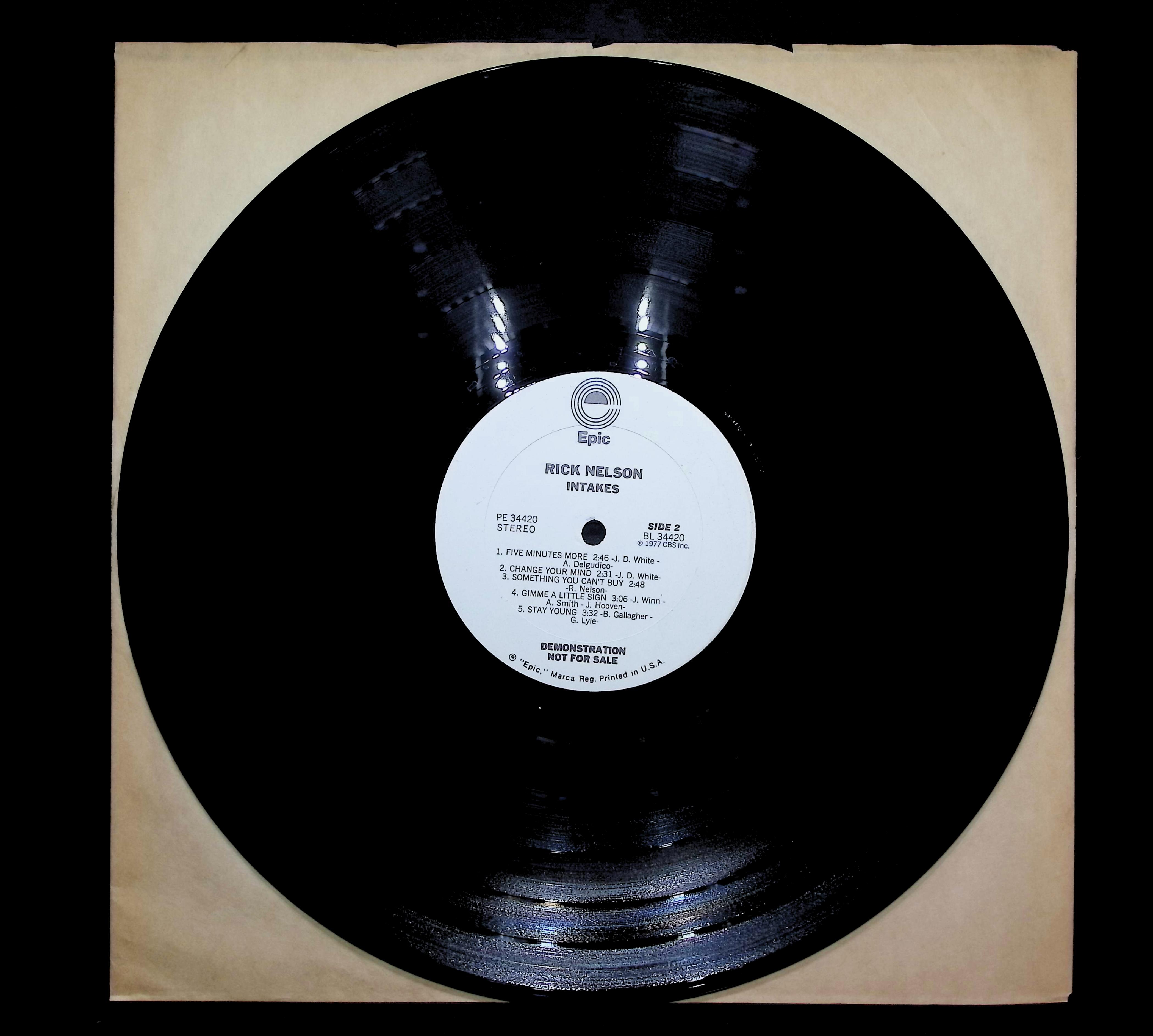 Ricky Nelson (2) Intakes 1977 LP Rock Side 1 & 2 1977 LP Rock Side 1 & 2 — image 3