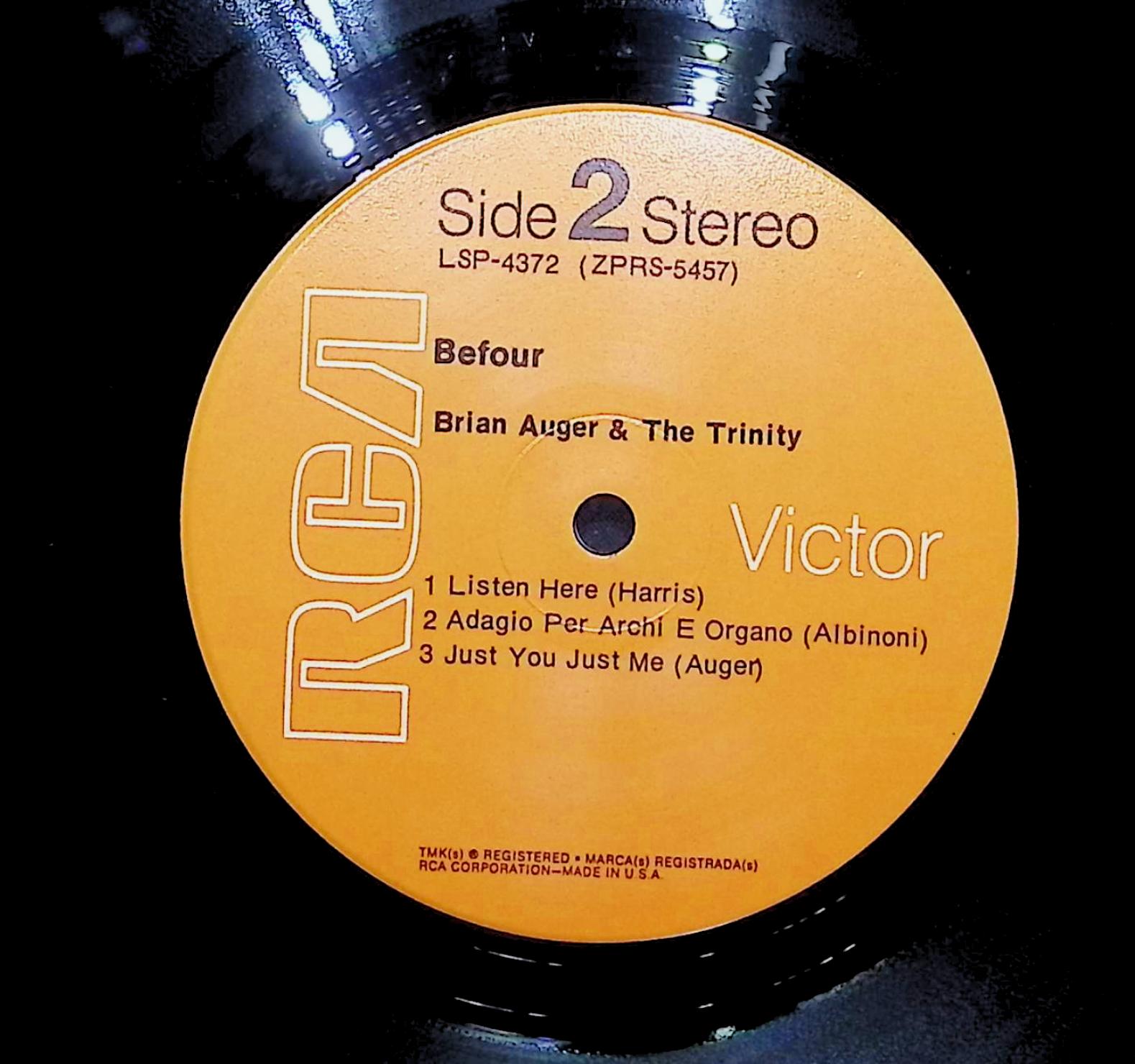 Brian Auger & The Trinity Befour 1971 LP Jazz  — image 4