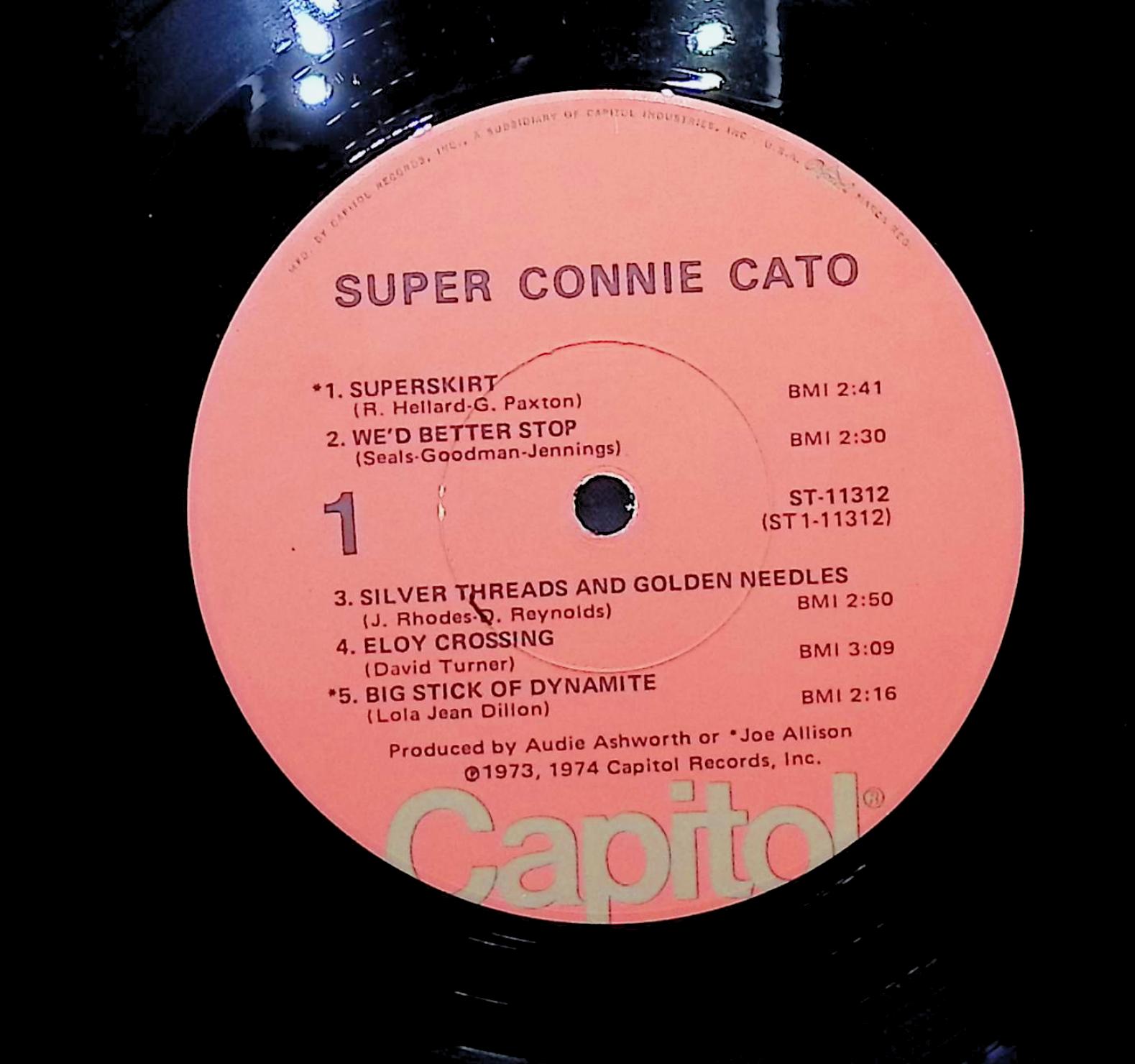 Connie Cato Super Connie Cato 1974 LP Folk, World, & Country  — image 2