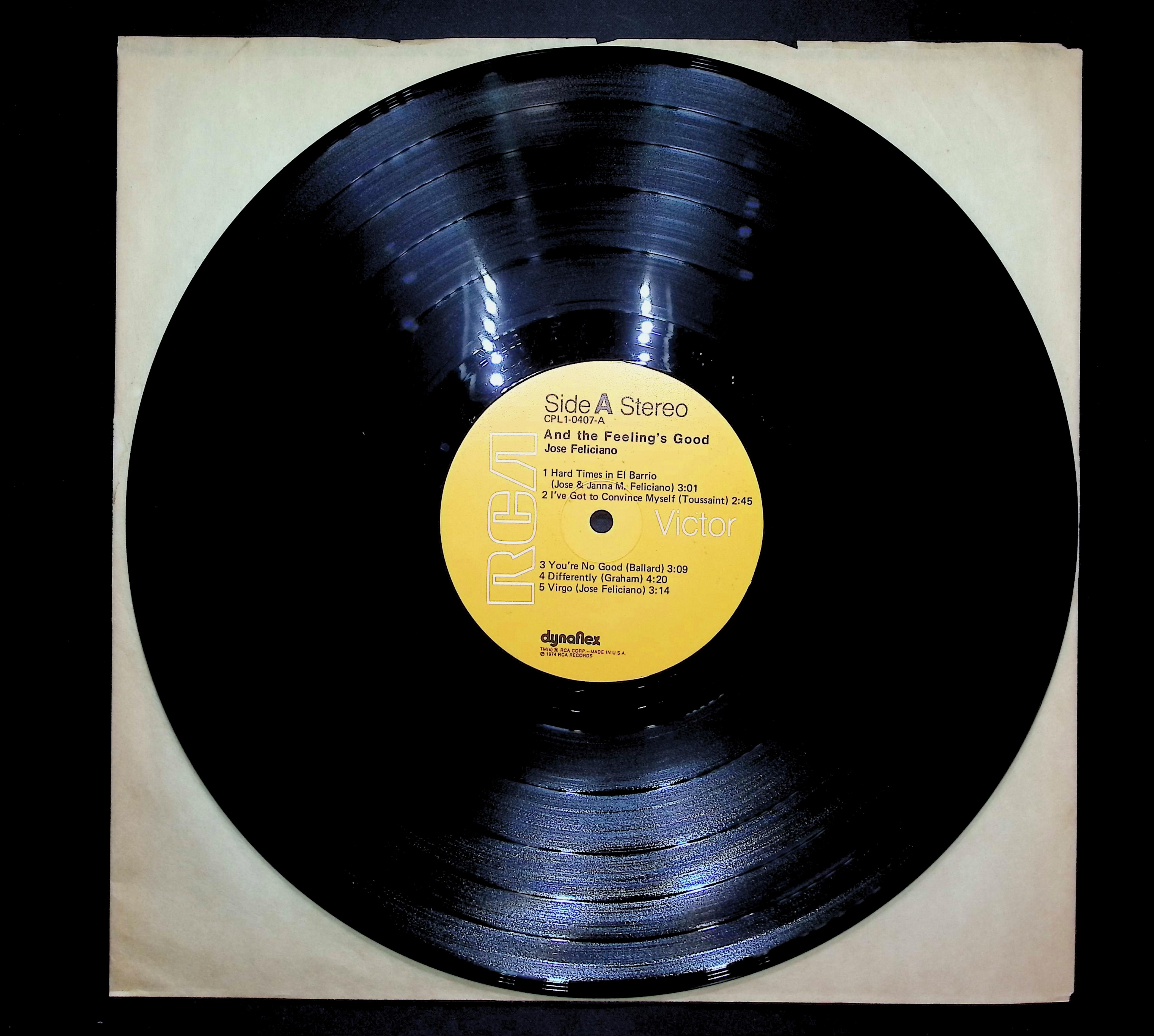 José Feliciano And The Feeling's Good 1974 LP Rock Side A & B