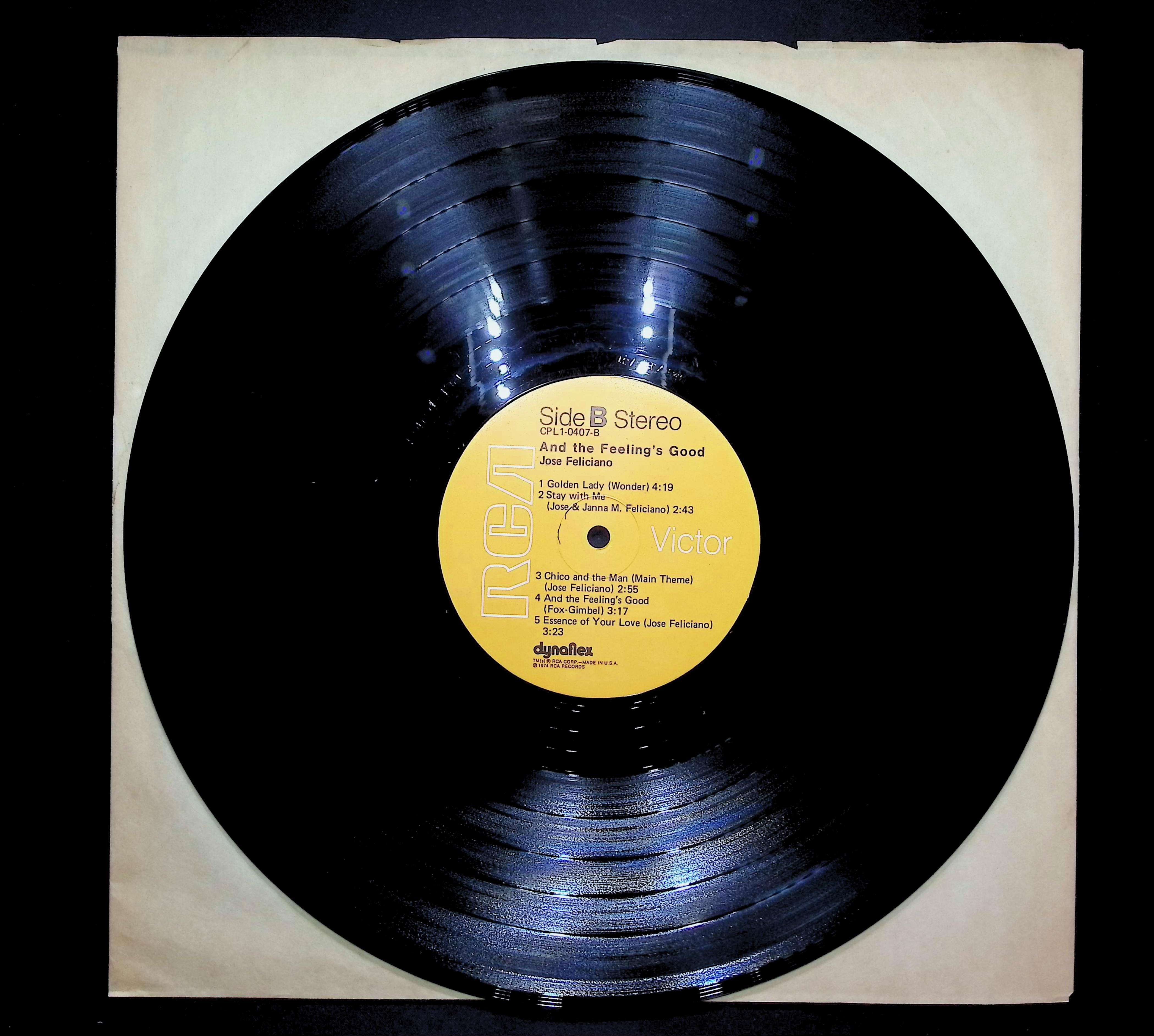 José Feliciano And The Feeling's Good 1974 LP Rock Side A & B — image 3