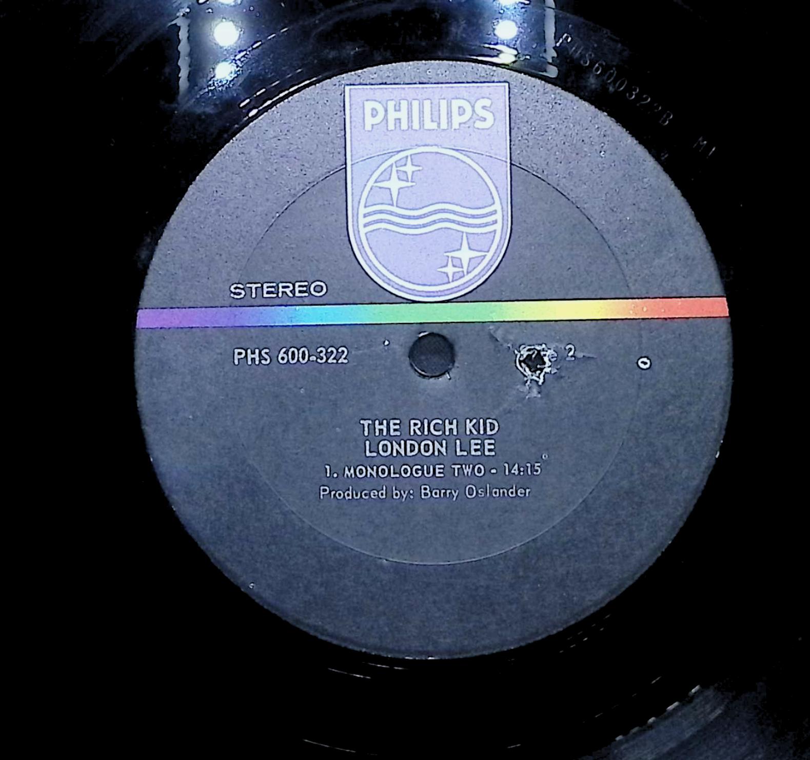 London Lee The Rich Kid 1969 LP Jazz Sides 1 & 2  — image 2