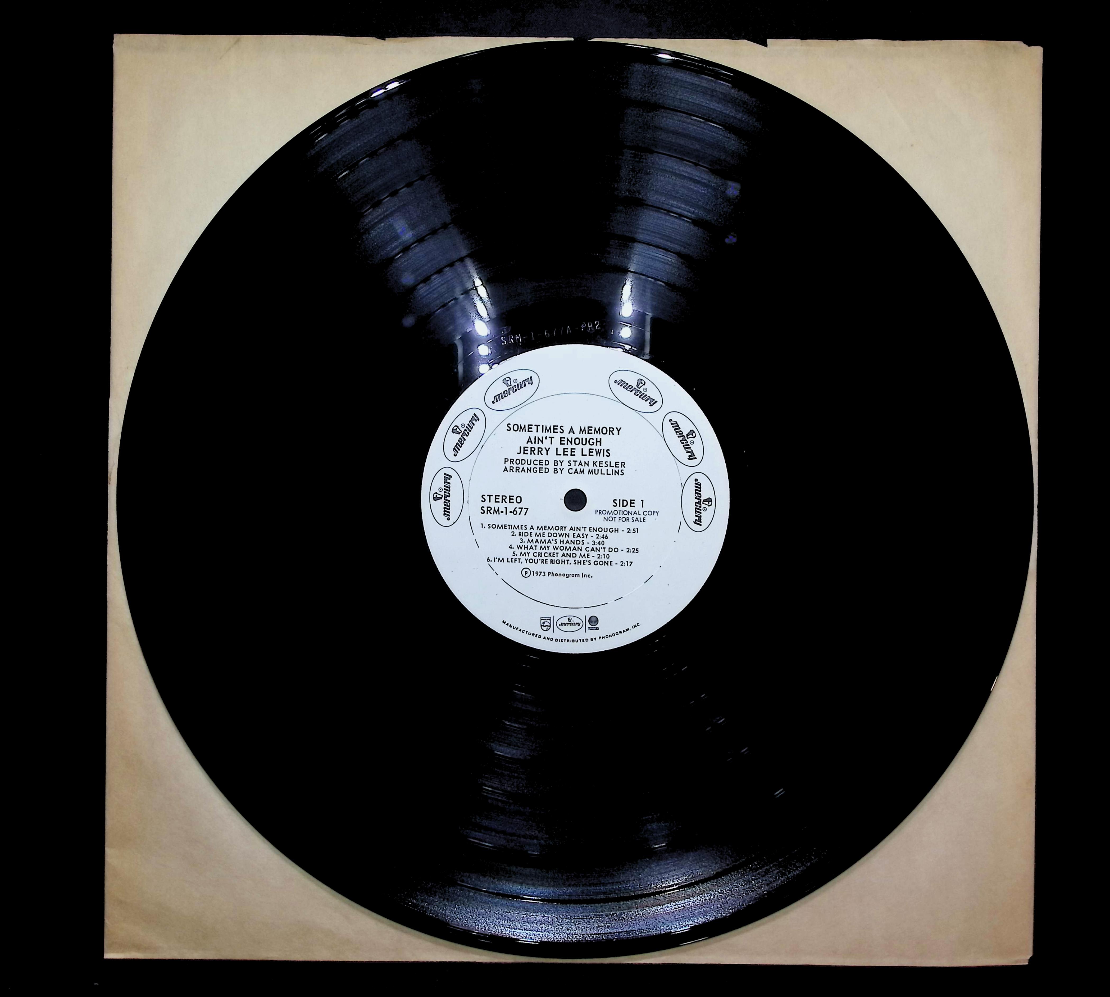 Jerry Lee Lewis Sometimes A Memory Ain't Enough 1973 LP Folk, World, & Country — image 3