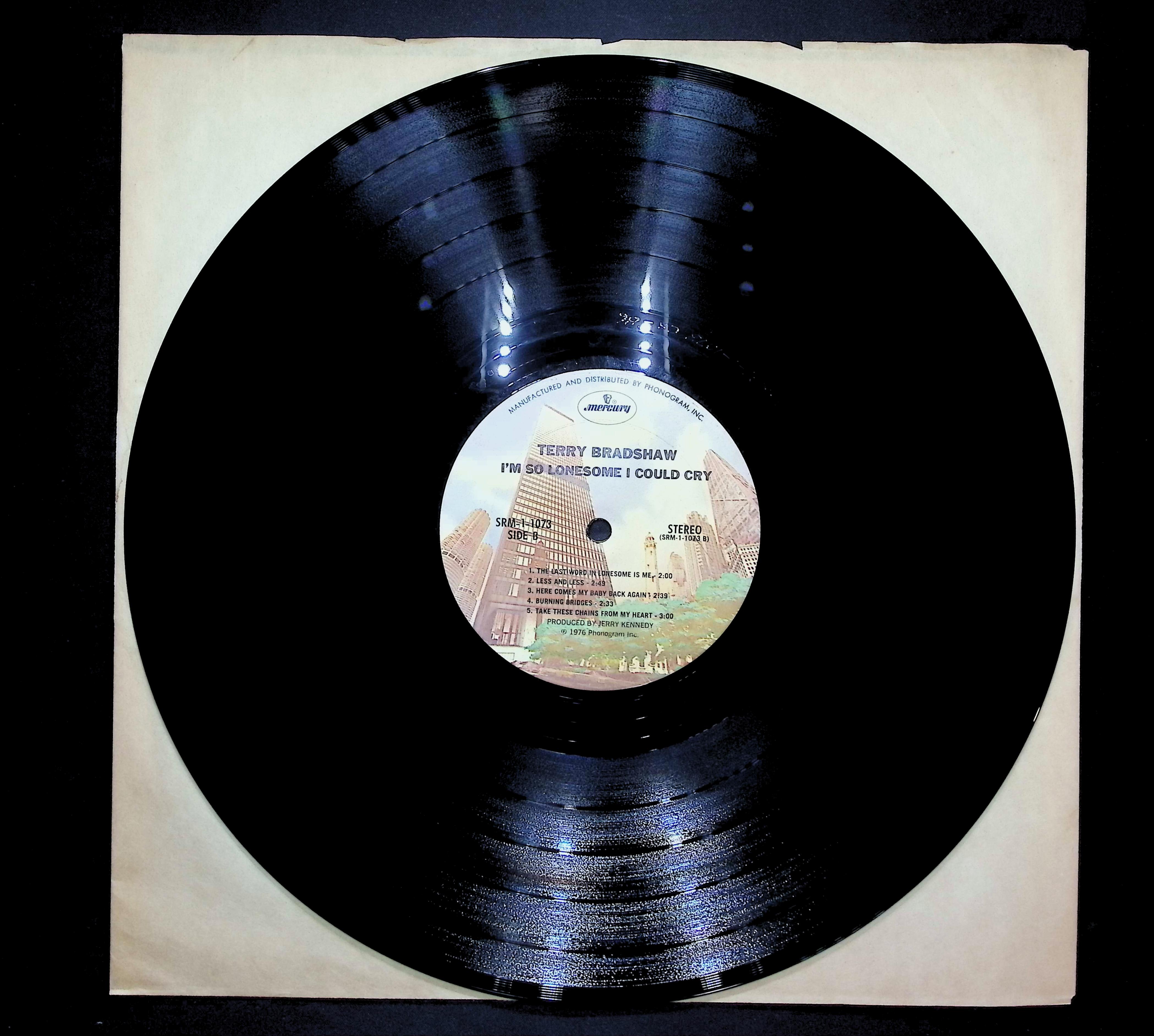Terry Bradshaw -I'm So Lonesome I Could Cry 1976 LP Folk, World, & Country