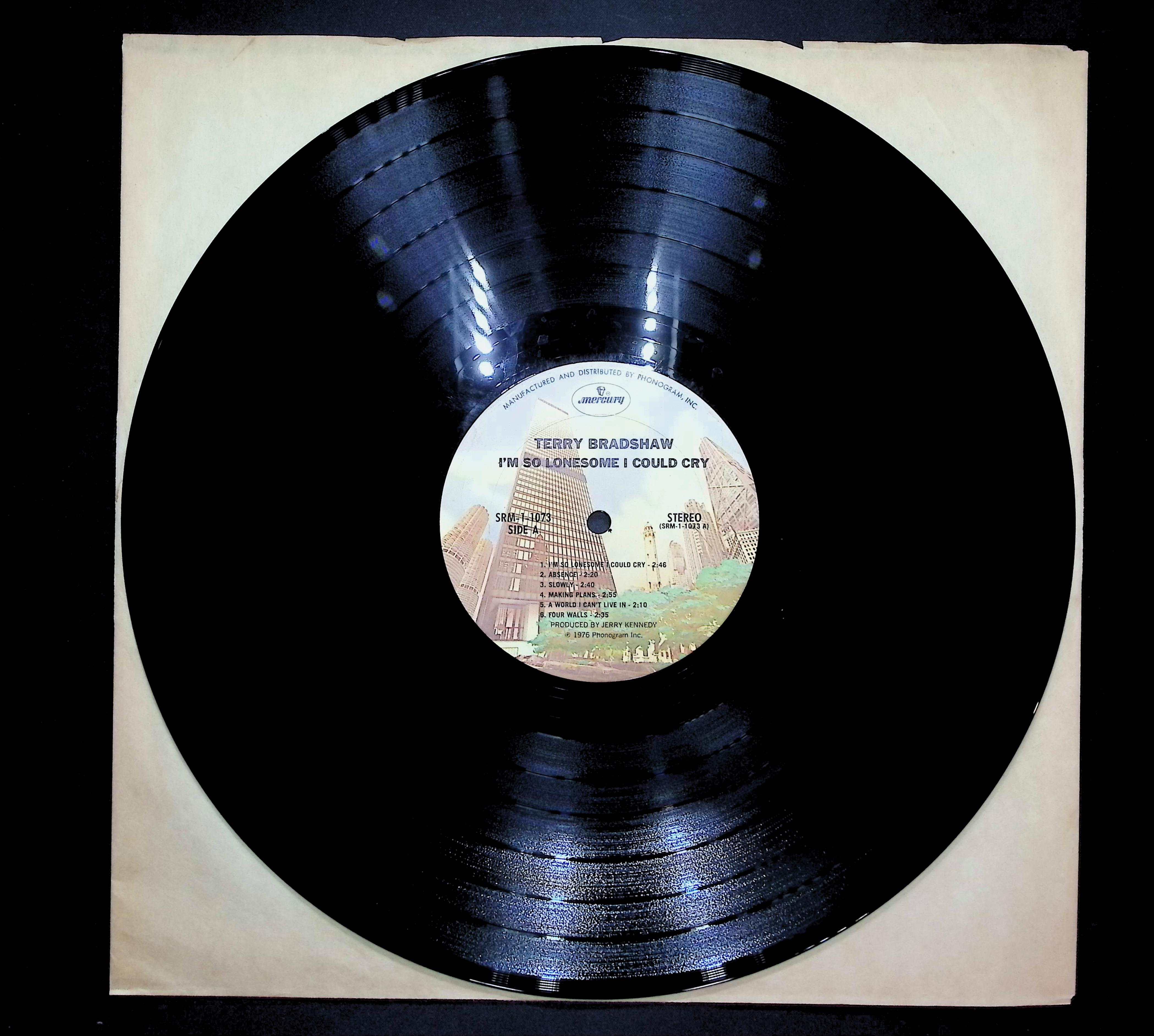 Terry Bradshaw -I'm So Lonesome I Could Cry 1976 LP Folk, World, & Country — image 3