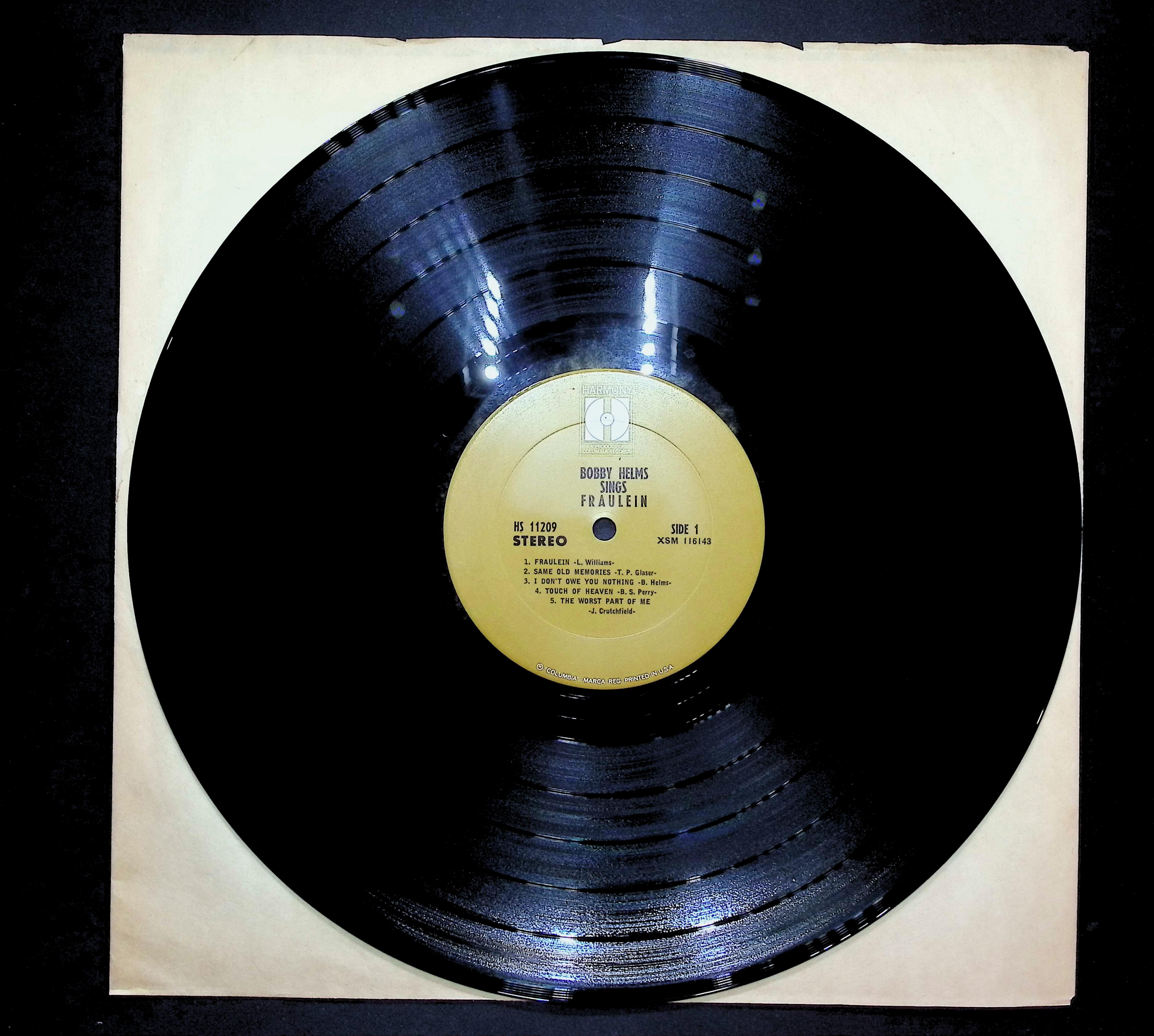 Bobby Helms Sings Fräulein 1967 LP Rock Side 1 & 2 — image 3