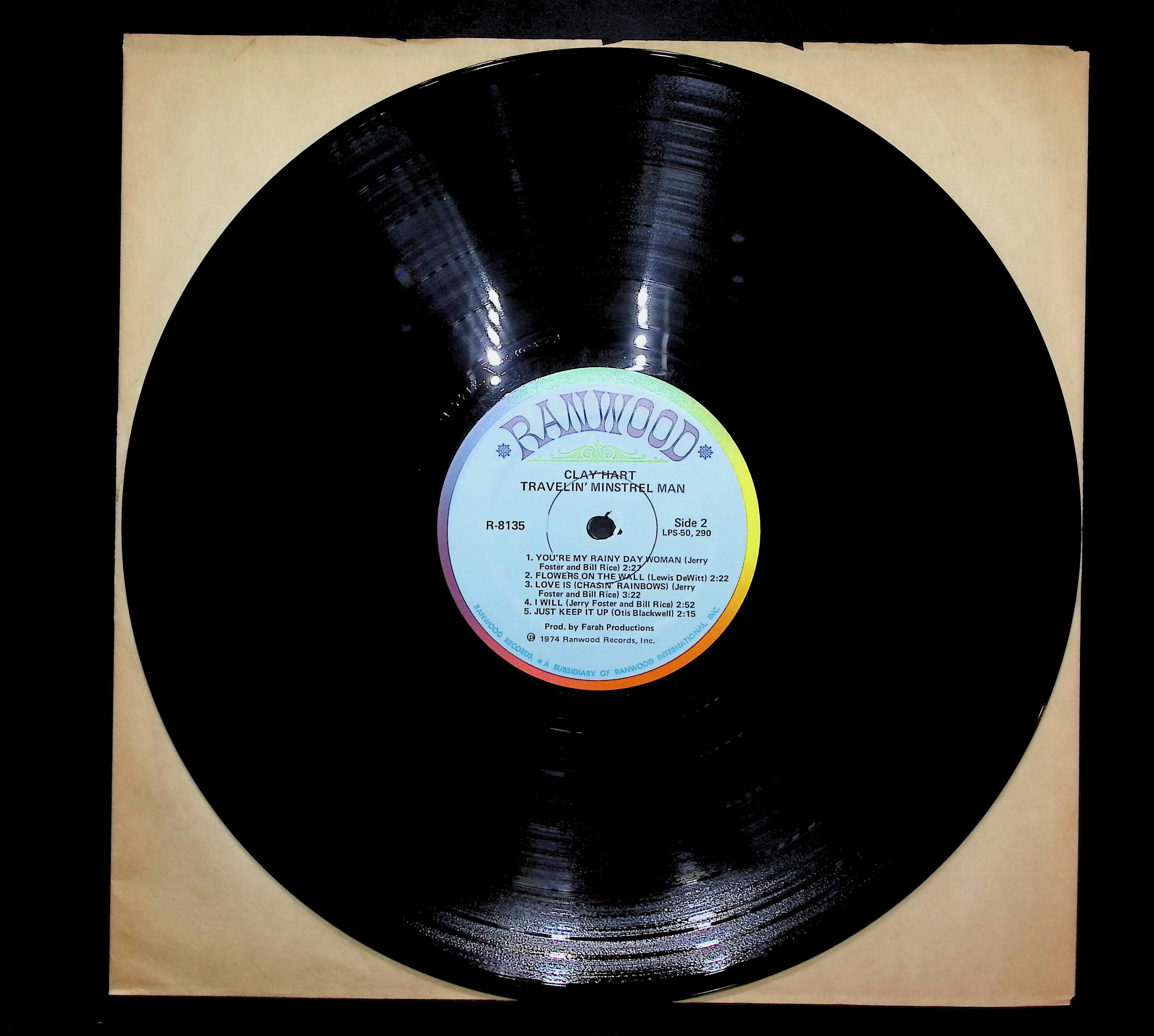 Clay Hart Travelin' Minstrel Man 1974 LP Folk, World, & Country