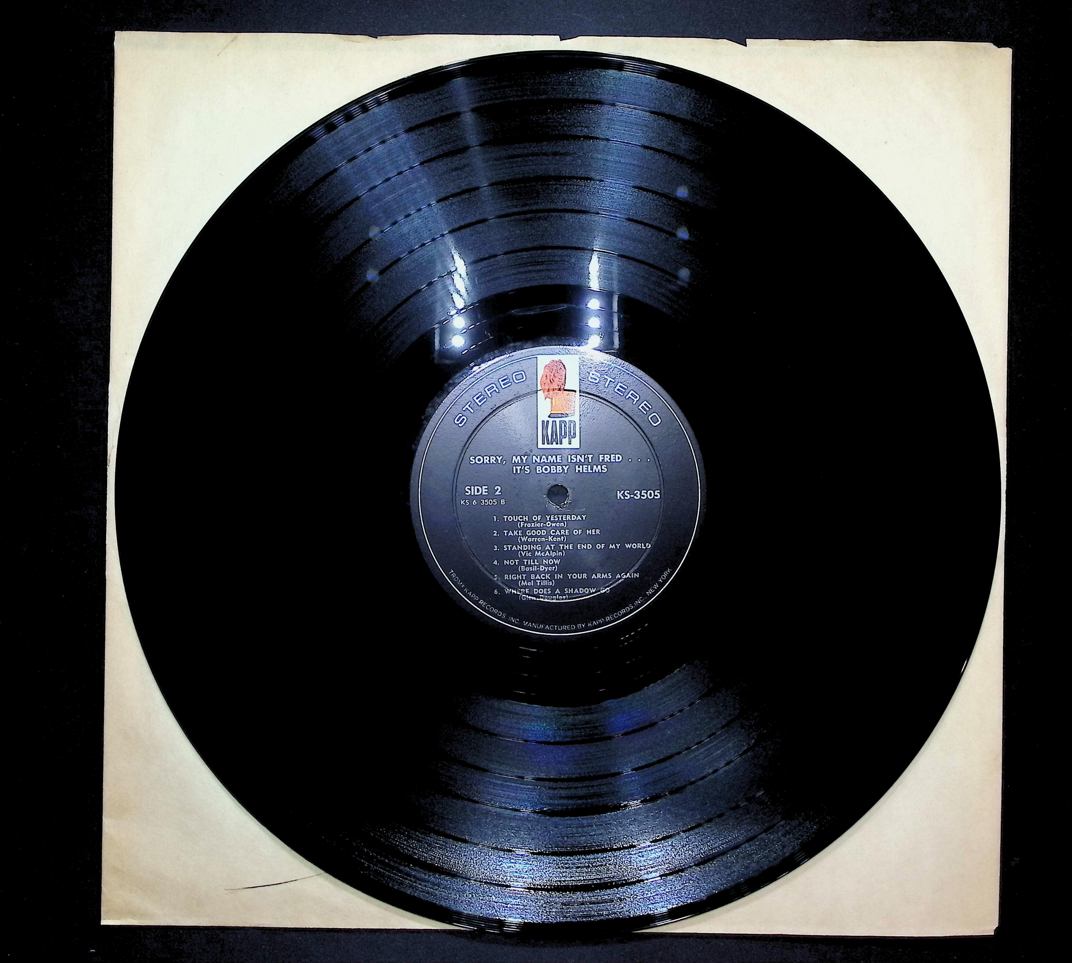Bobby Helms Sorry My Name Isn't Fred... 1966 LP Folk, World, & Country