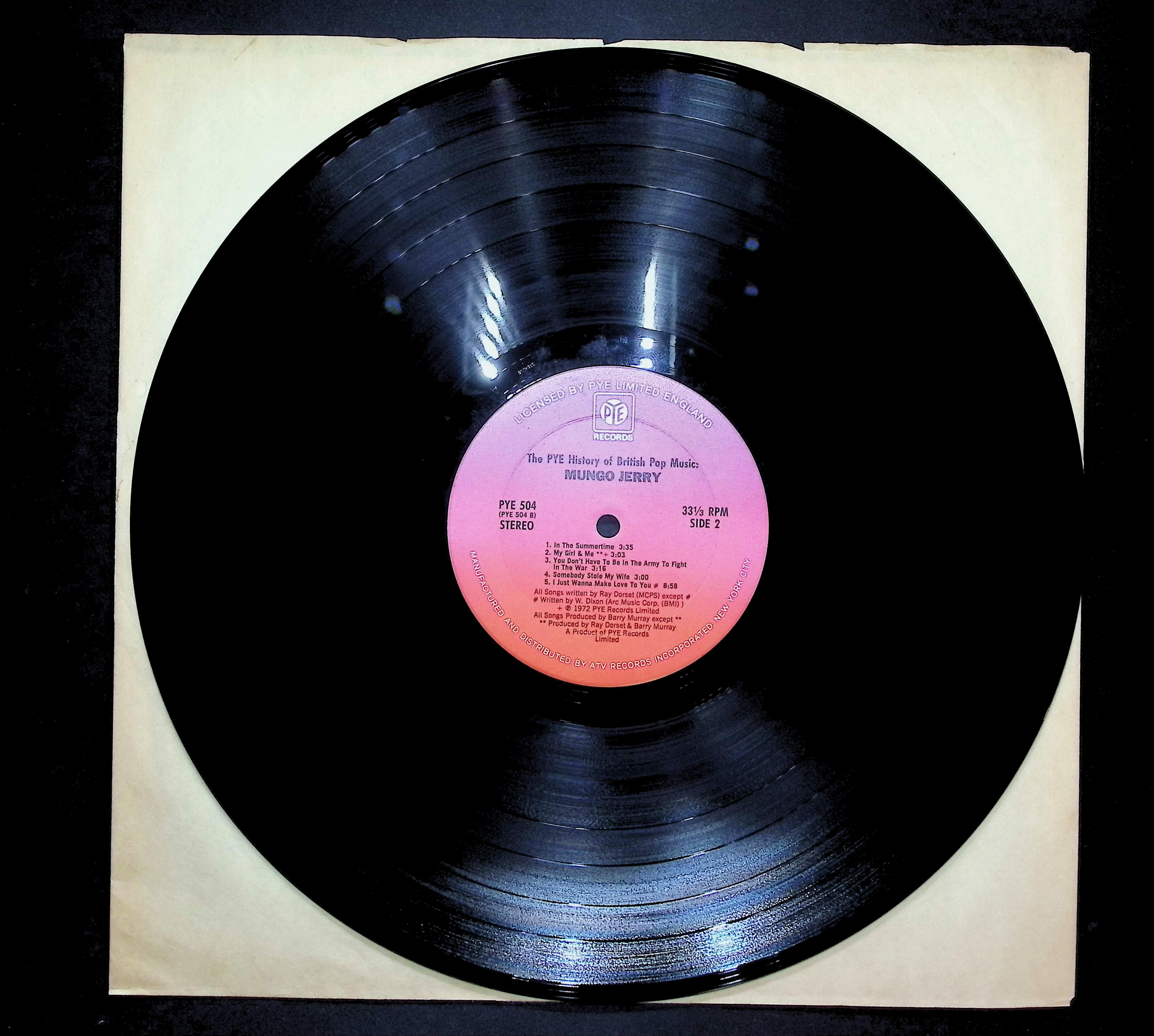 Mungo Jerry 1975 LP Rock Side 1 & 2