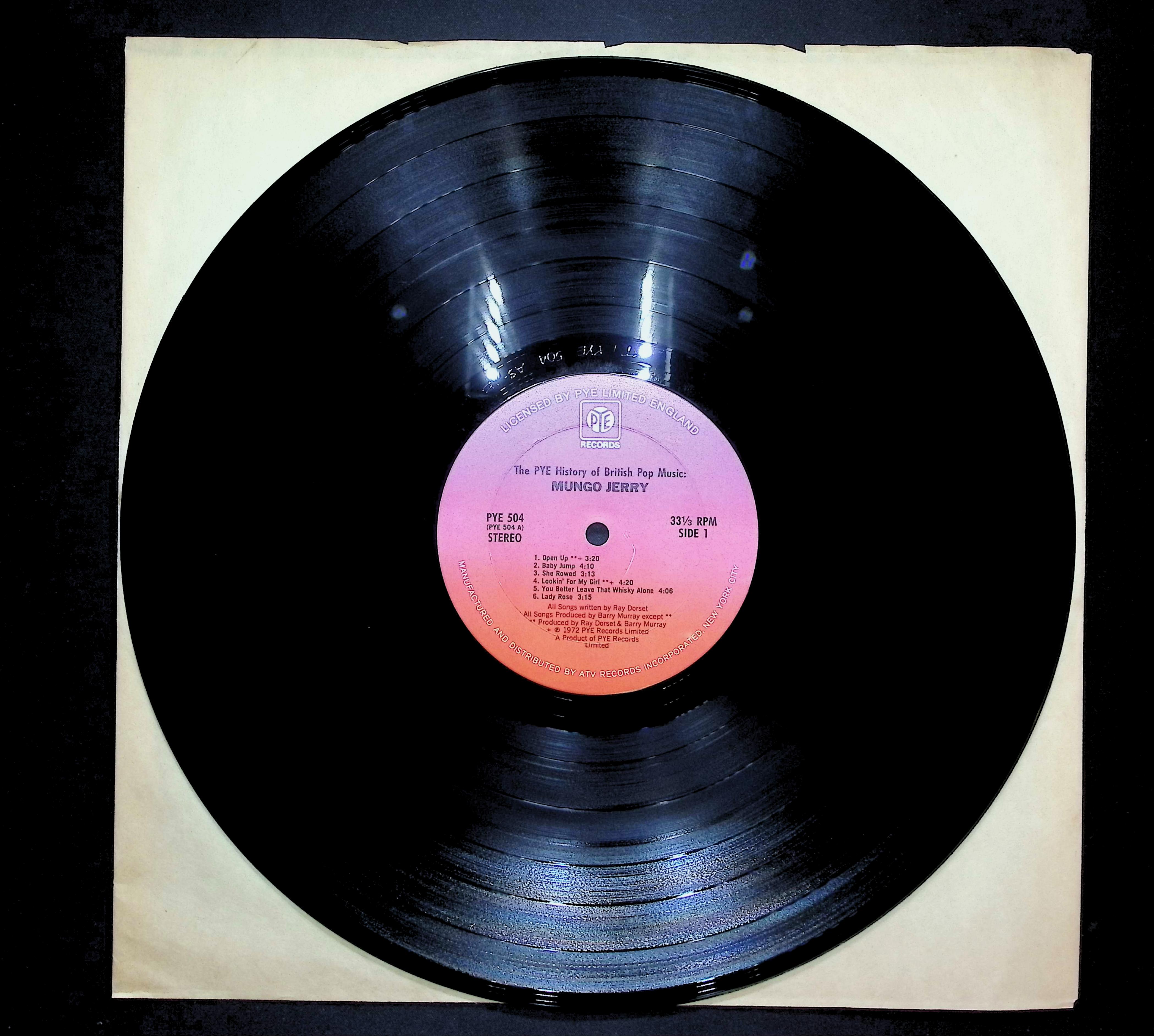 Mungo Jerry 1975 LP Rock Side 1 & 2 — image 3