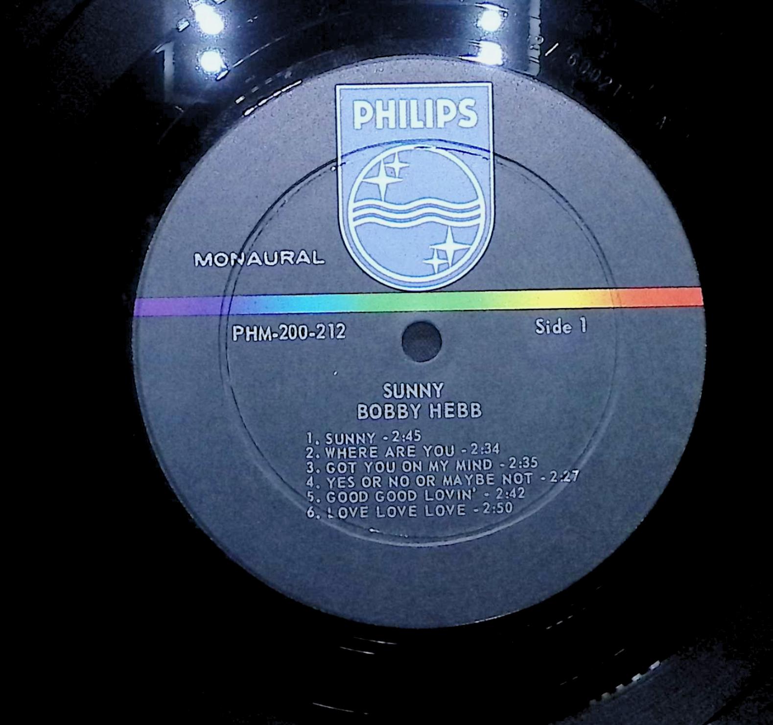 Sunny By Bobby Hebb 1966 LP Funk / Soul Side 1 & 2  — image 4