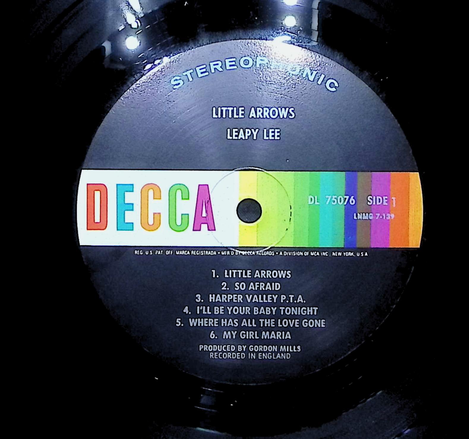 Leapy Lee Little Arrows 1968 LP Pop Side 1 & 2  — image 4