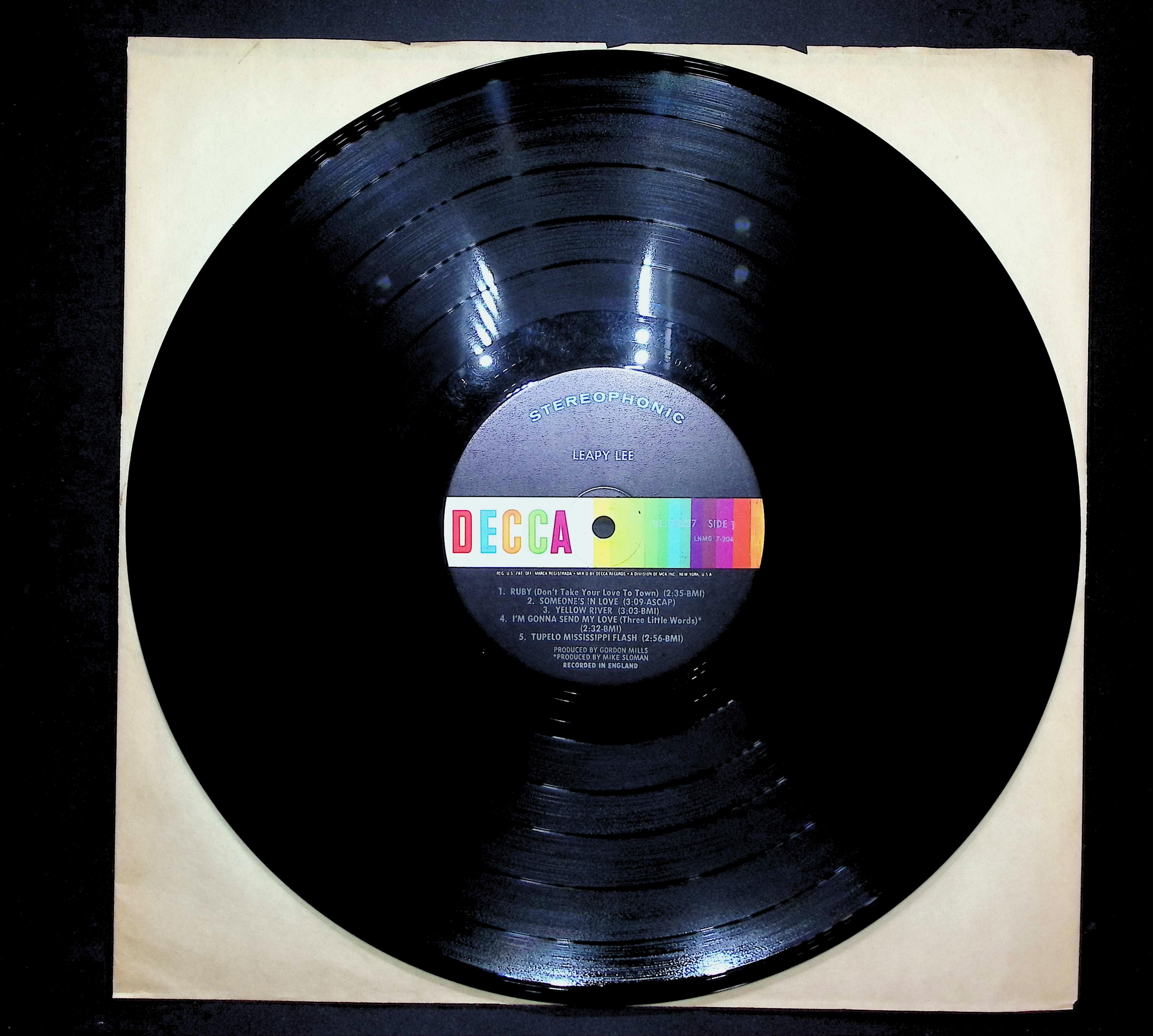 Leapy Lee Leapy Lee 1970 LP Folk, World, & Country Side 1 & 2 — image 3