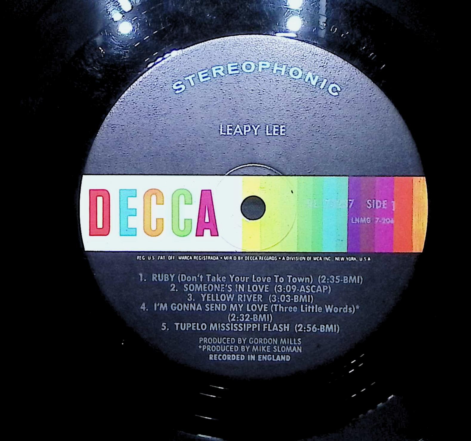 Leapy Lee Leapy Lee 1970 LP Folk, World, & Country Side 1 & 2 — image 4