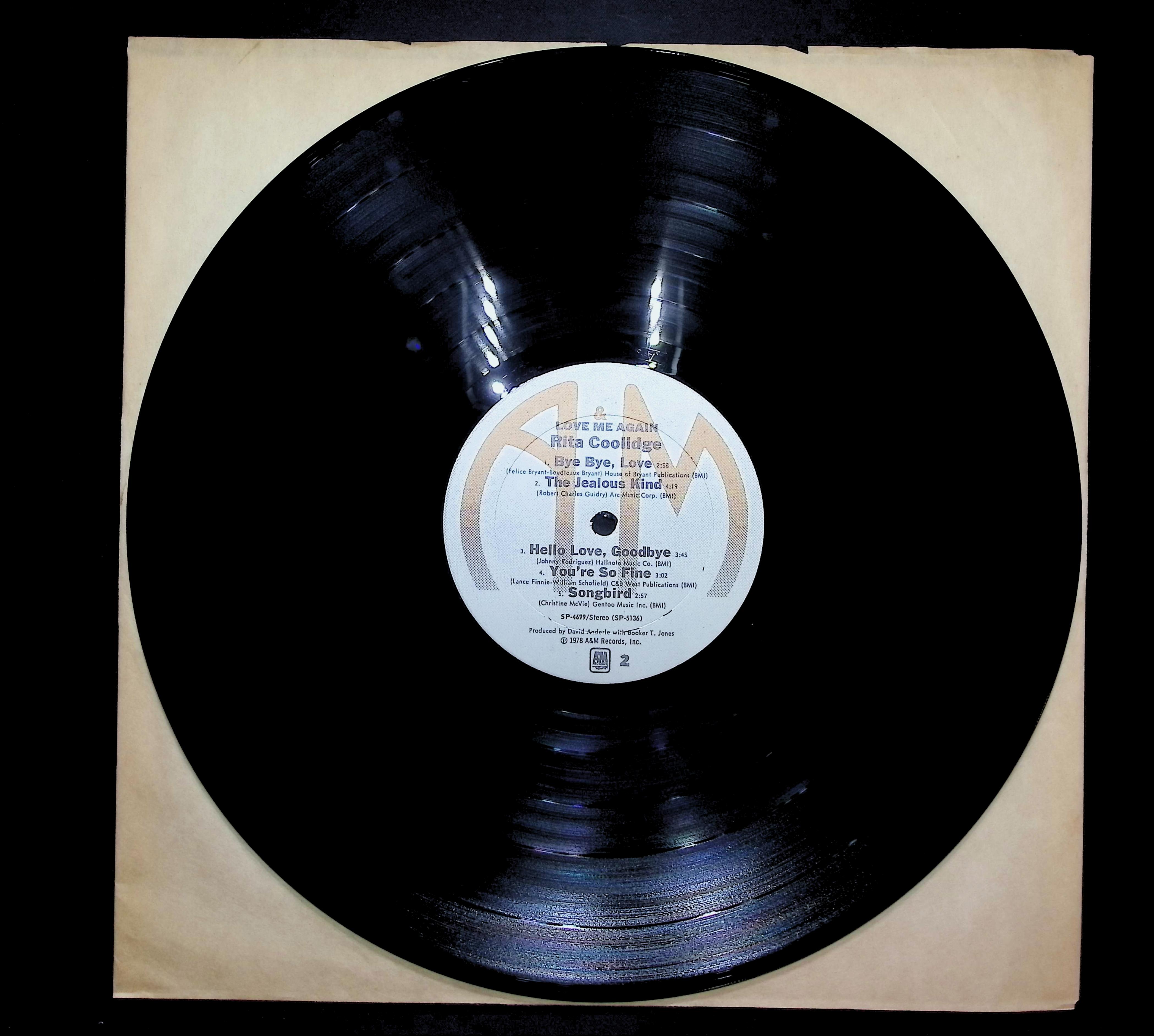 Rita Coolidge Love Me Again 1978 LP Rock Side 1 & 2 — image 3