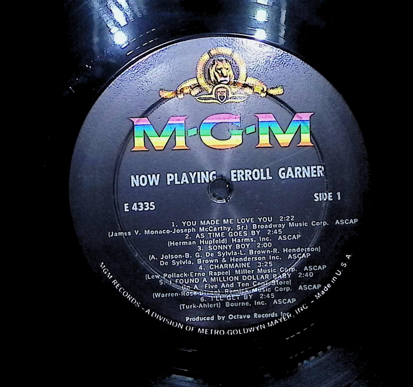 Erroll Garner Now Playing - A Night At The Movies 1965 LP Jazz Side 1 & 2  — image 2