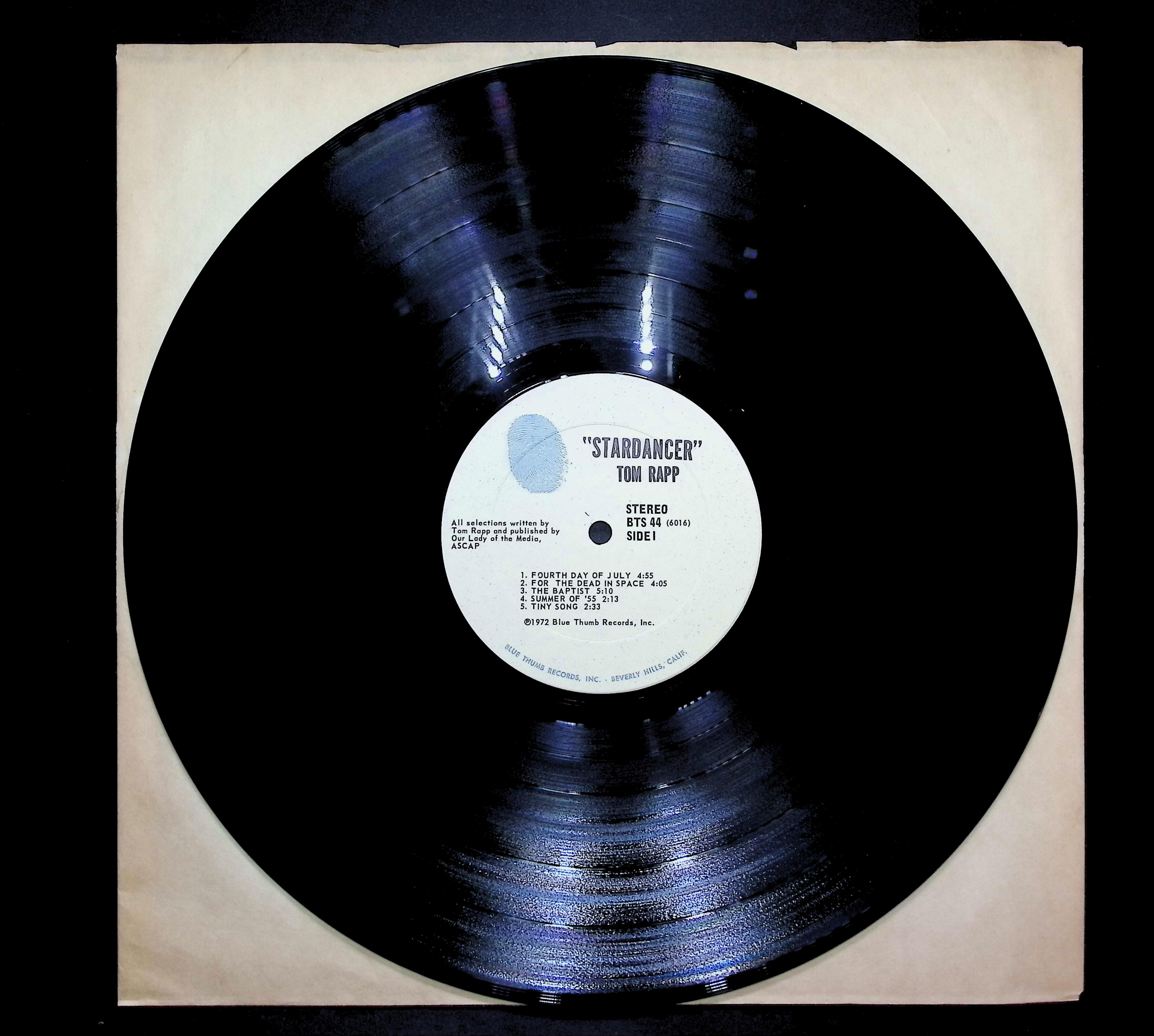 Tom Rapp Stardancer 1972 LP Rock Side I & II
