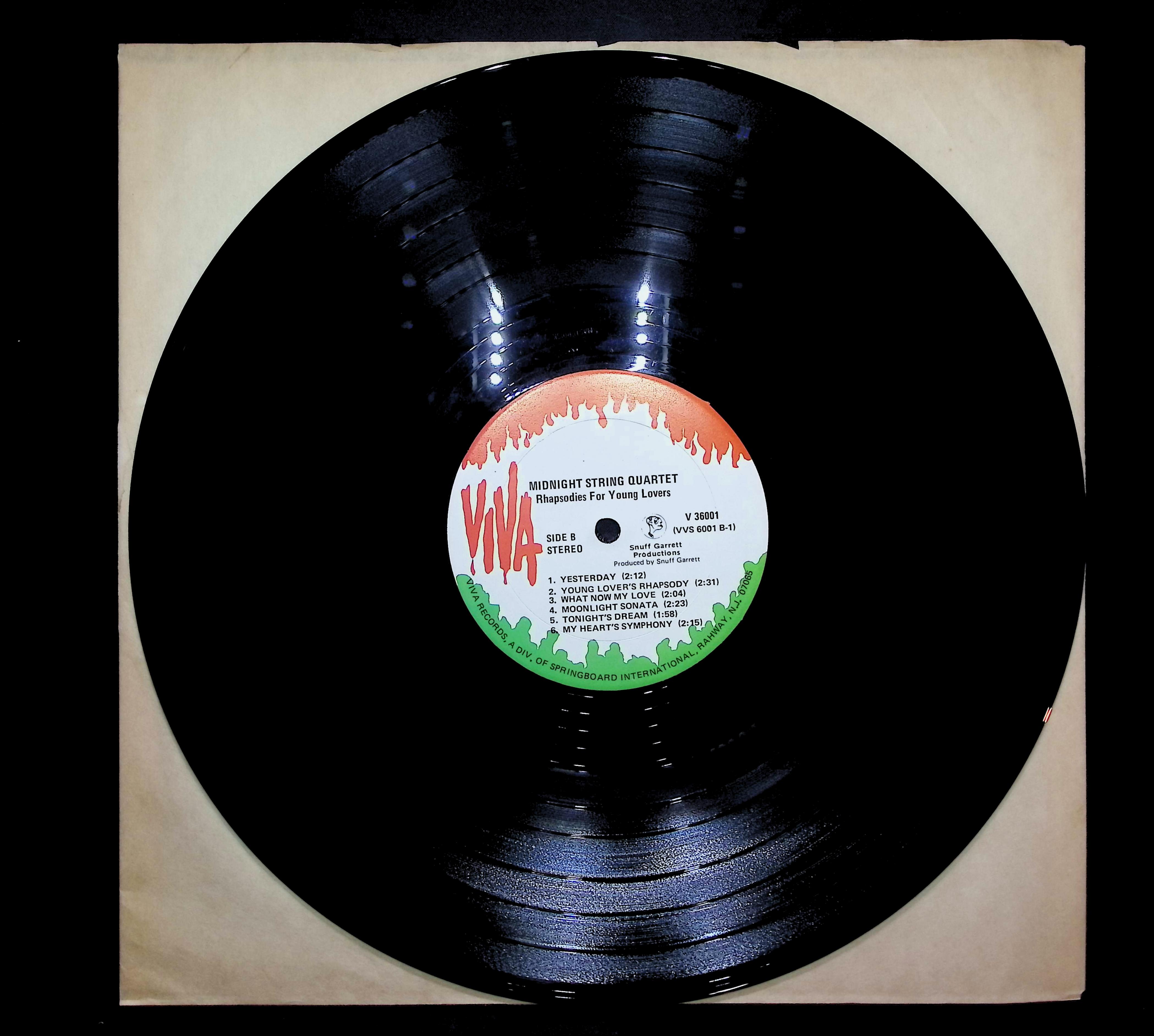 Midnight String Quartet Rhapsodies For Young Lovers 1966 LP Rock Side A & B — image 3
