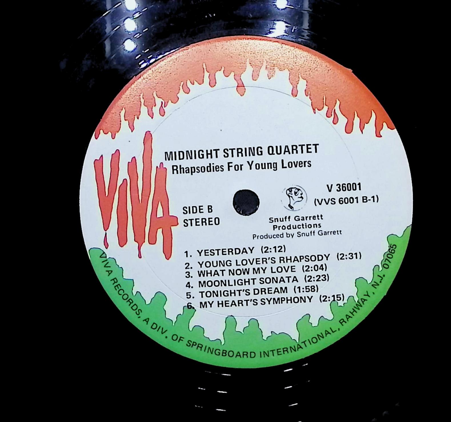 Midnight String Quartet Rhapsodies For Young Lovers 1966 LP Rock Side A & B — image 4