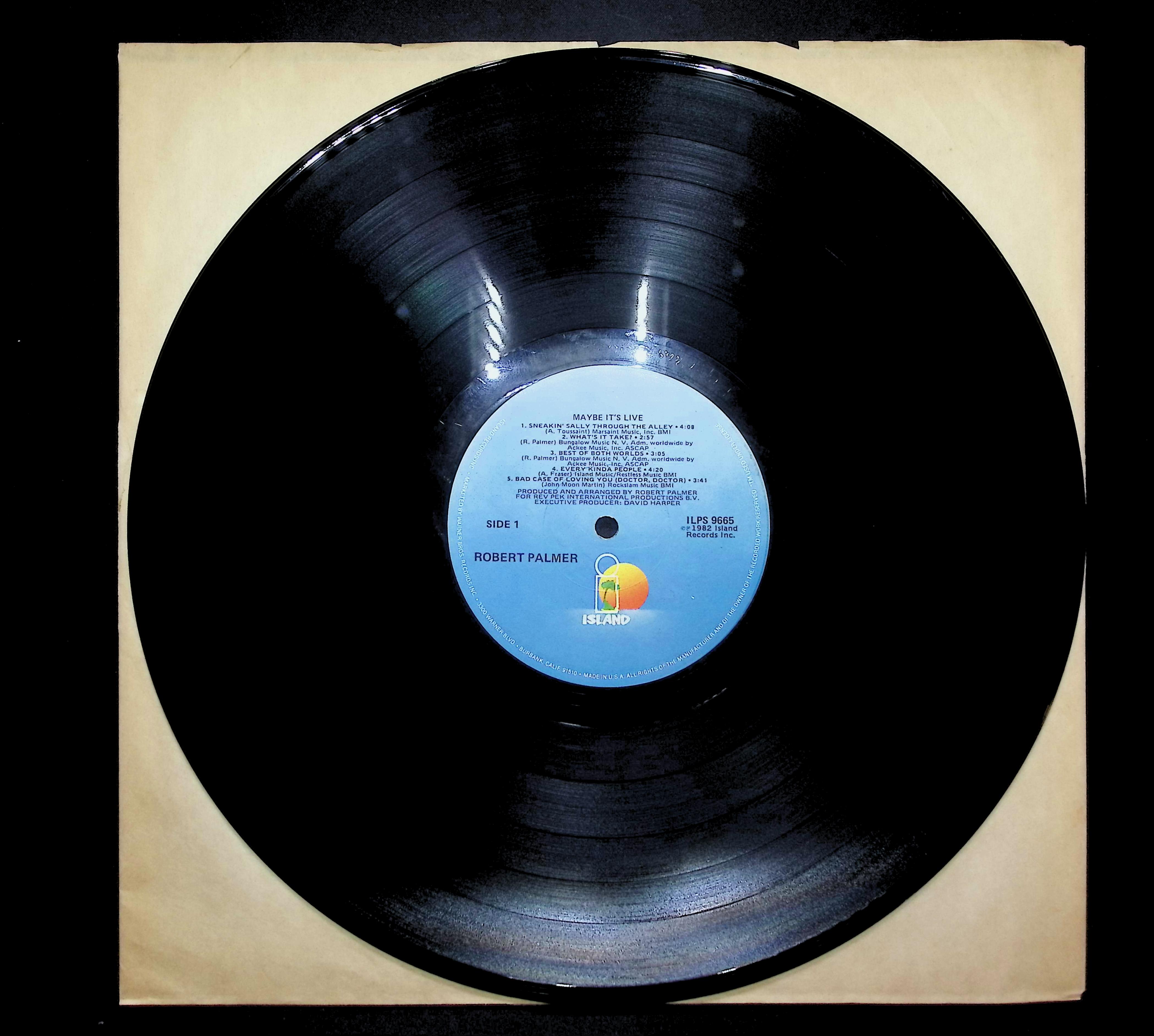 Robert Palmer Maybe It's Live 1982 LP Rock Side 1 & Side 2 — image 3