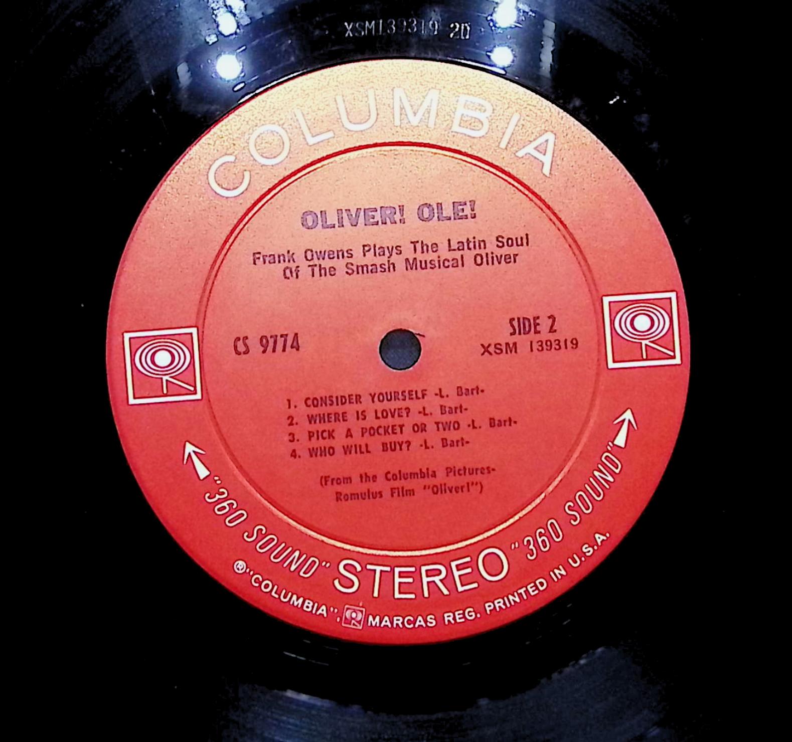 Frank Owens Oliver! Olé! 1969 LP Jazz Side 1 & 2 1969 LP Jazz Side 1 & 2 — image 2