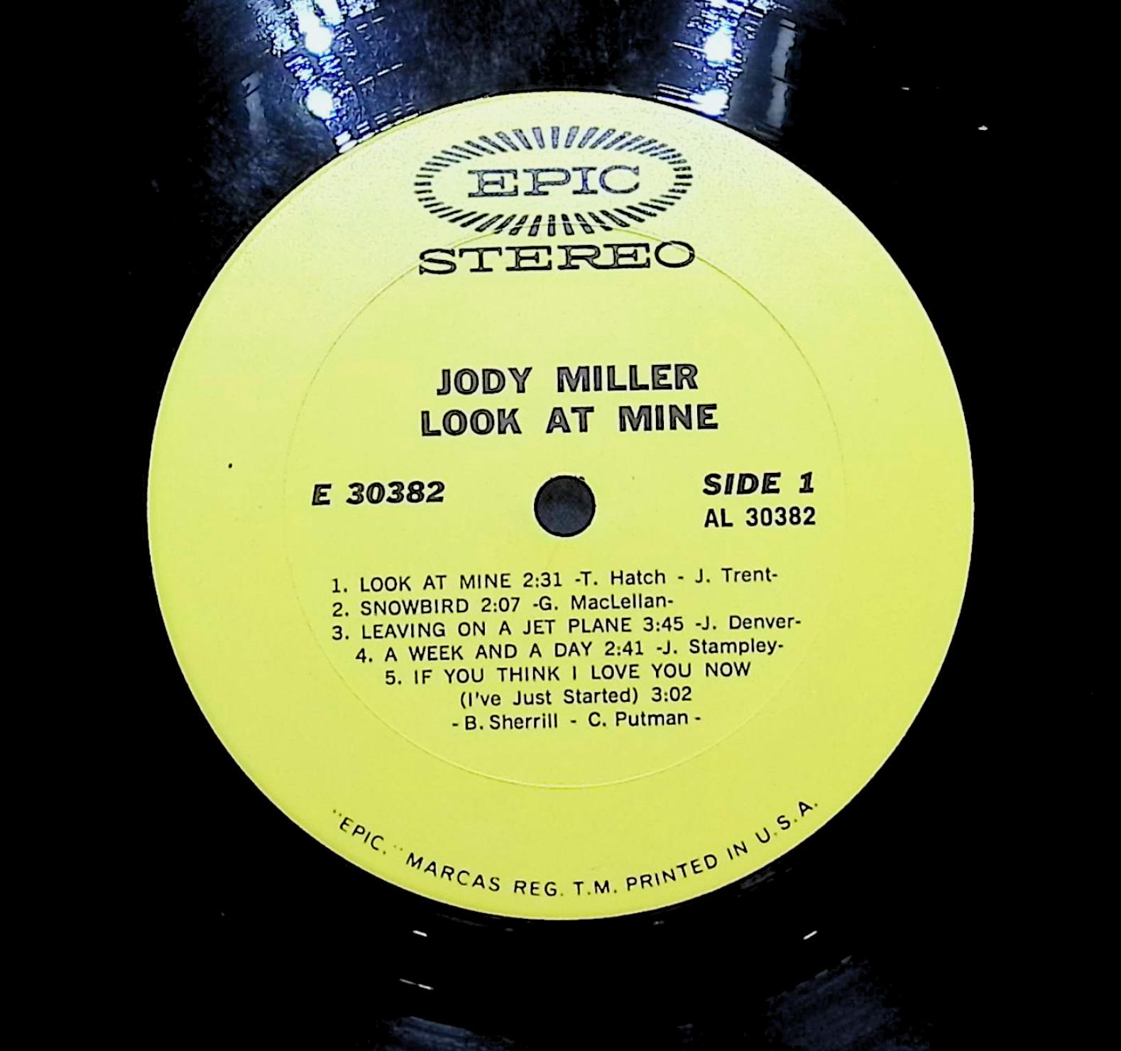 Jody Miller Look At Mine 1970 LP Folk, World, & Country Side 1 & 2 — image 2