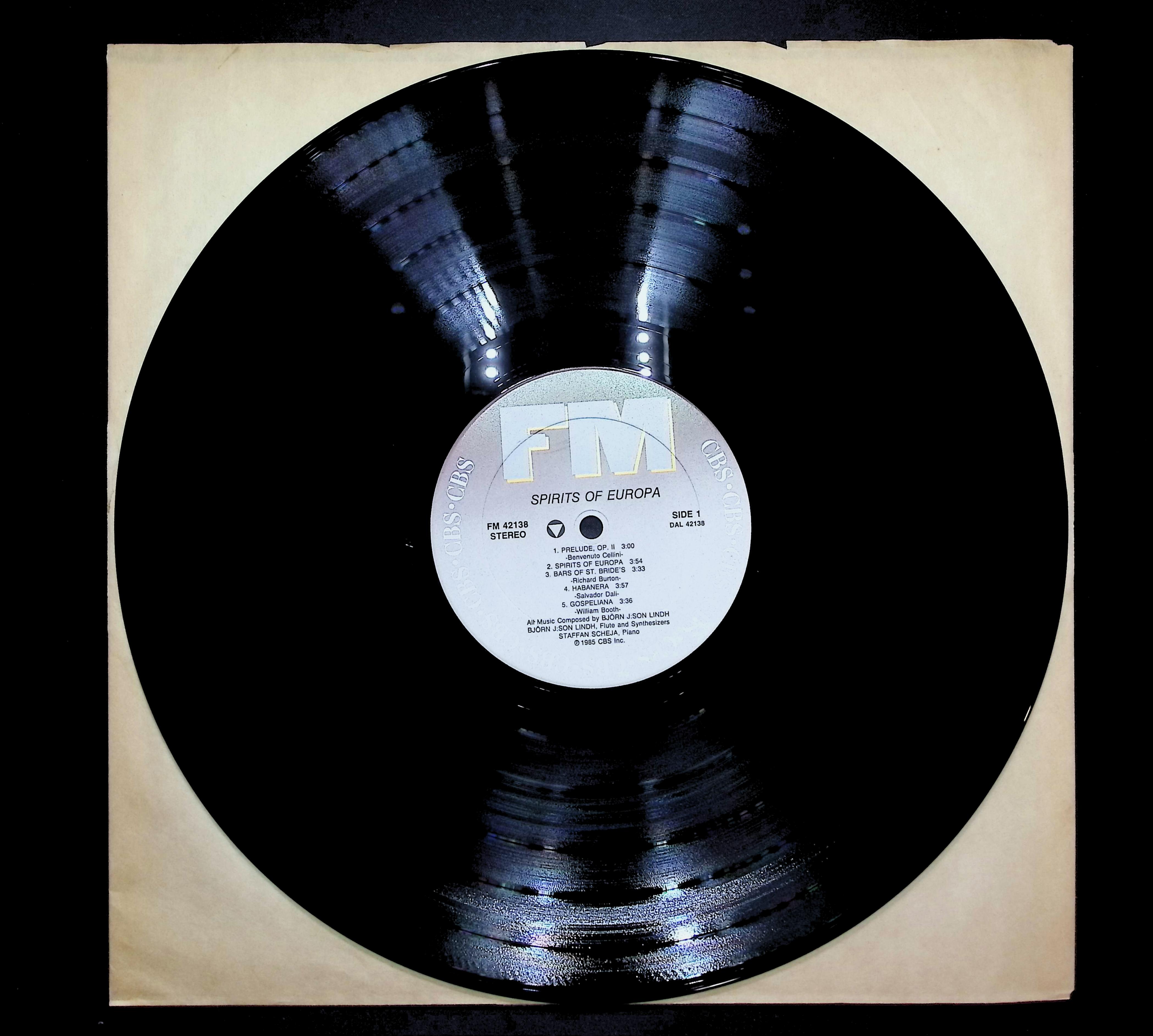 Björn J:son Lindh Spirits Of Europa 1986 LP Electronic Side 1 & 2