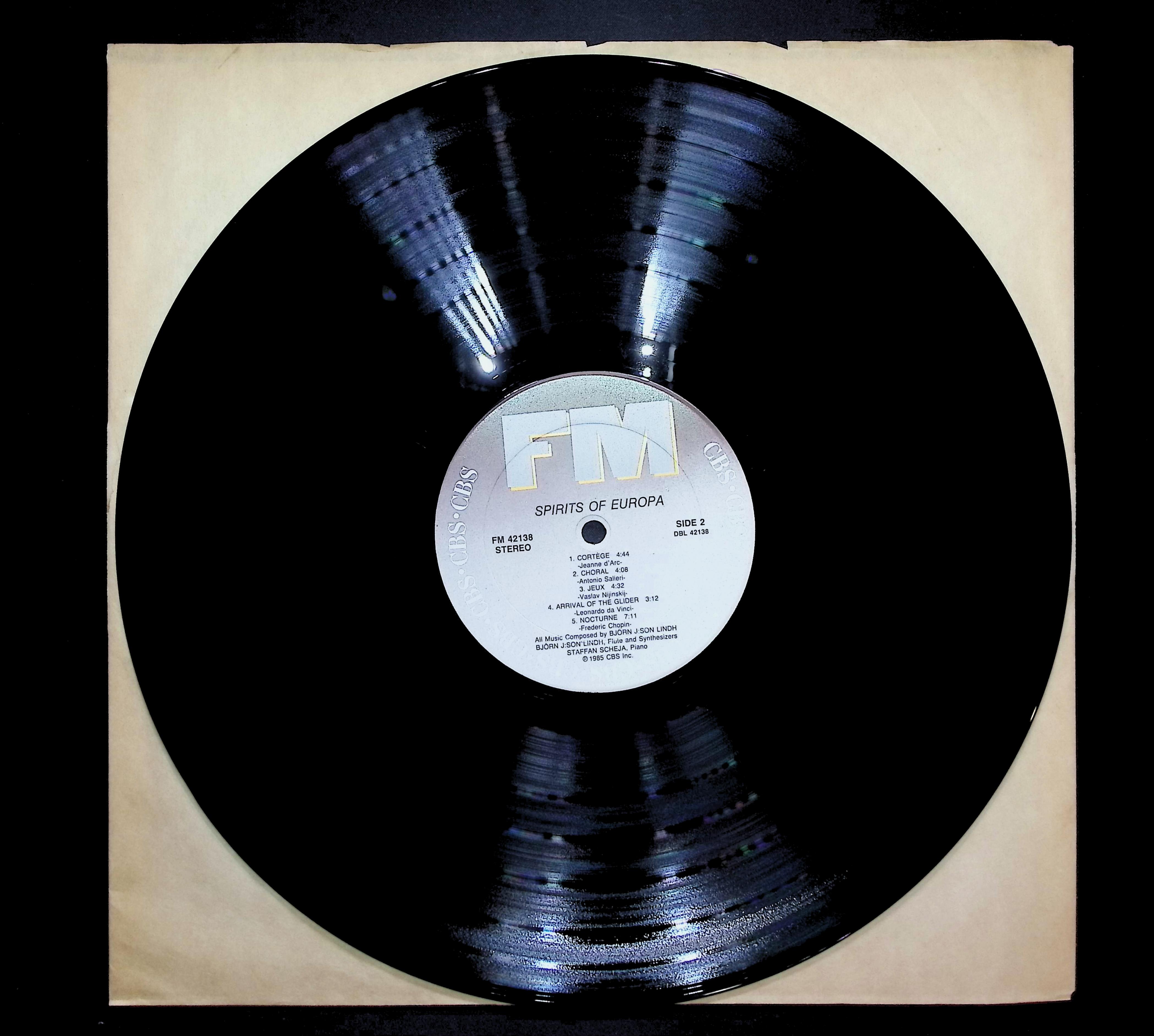 Björn J:son Lindh Spirits Of Europa 1986 LP Electronic Side 1 & 2  — image 3