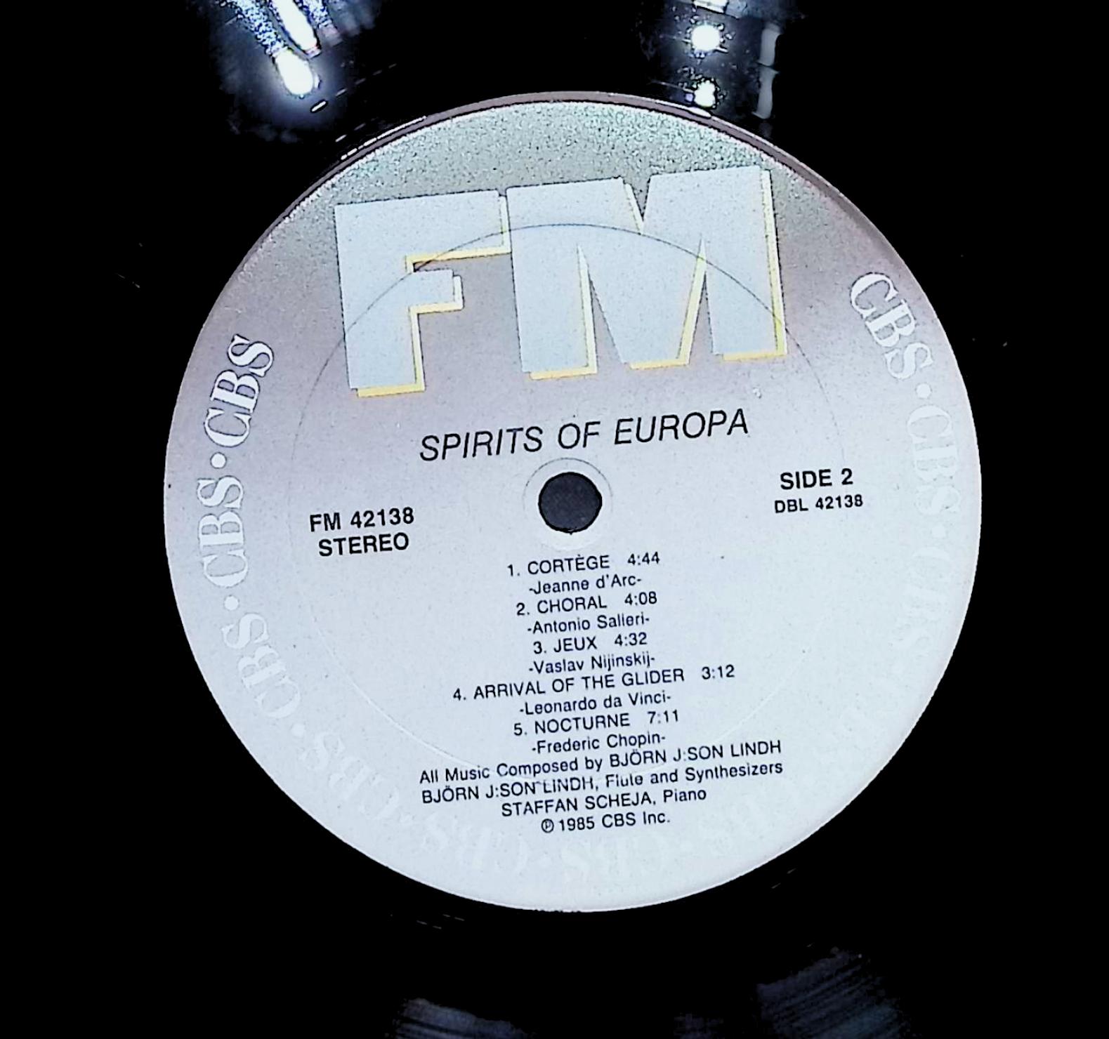 Björn J:son Lindh Spirits Of Europa 1986 LP Electronic Side 1 & 2  — image 4