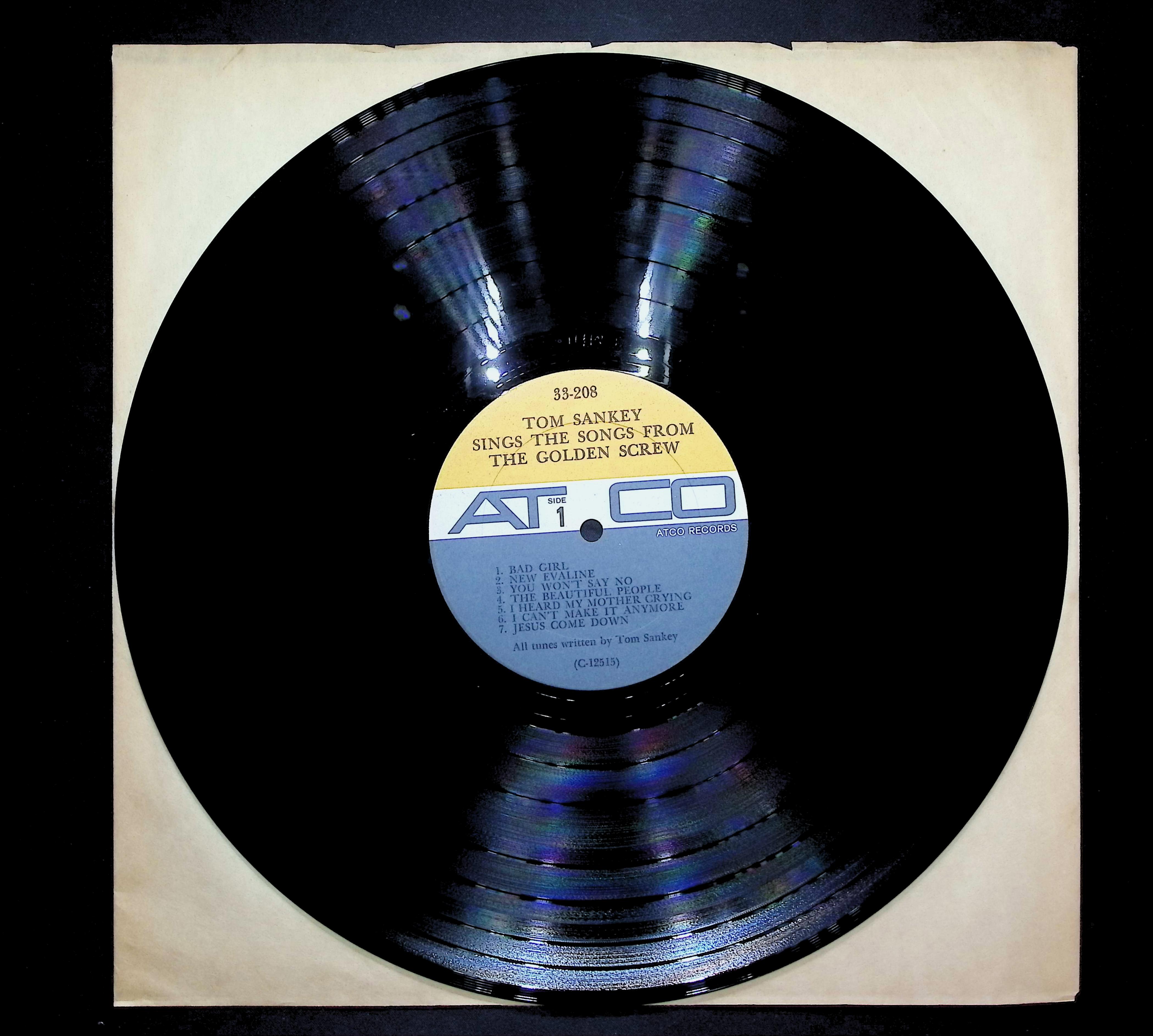 Tom Sankey Sings The Songs From The Golden Screw 1967 LP Rock Side 1 & 2