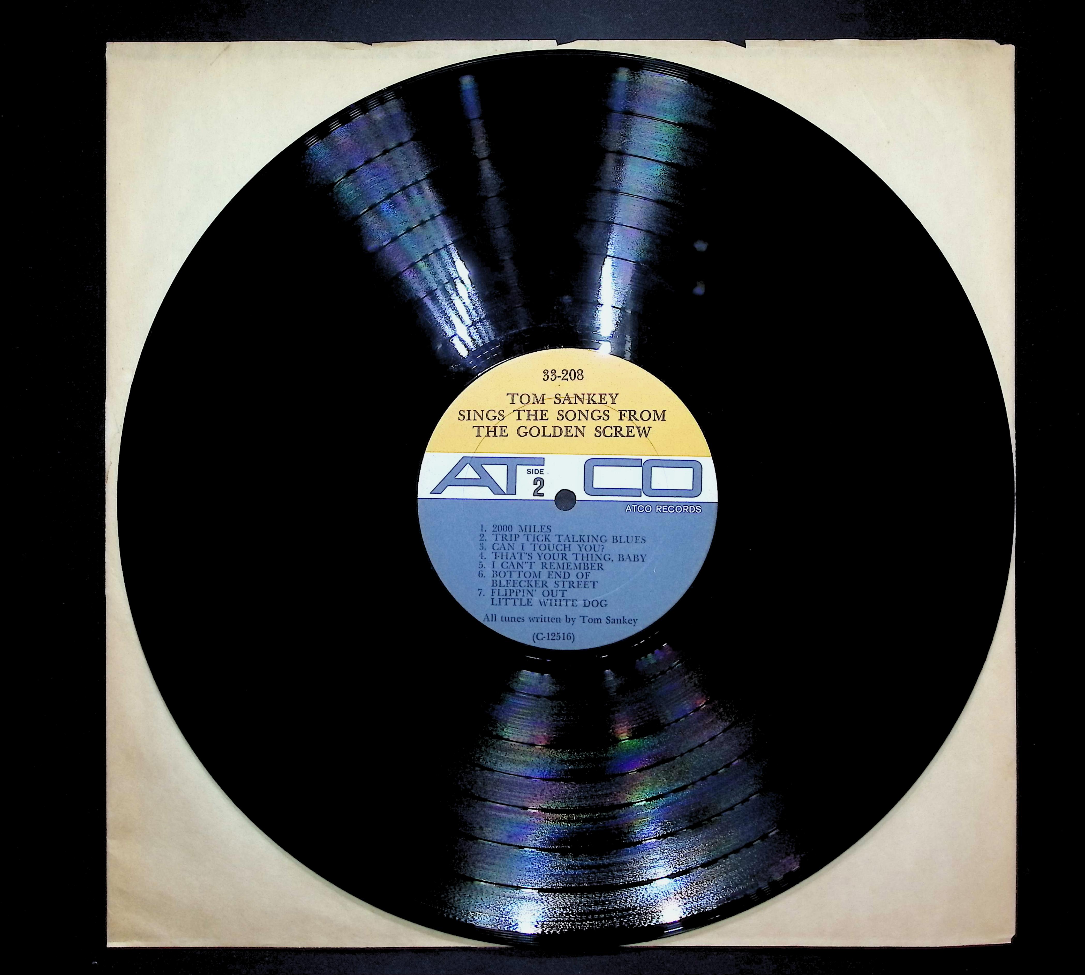 Tom Sankey Sings The Songs From The Golden Screw 1967 LP Rock Side 1 & 2 — image 3