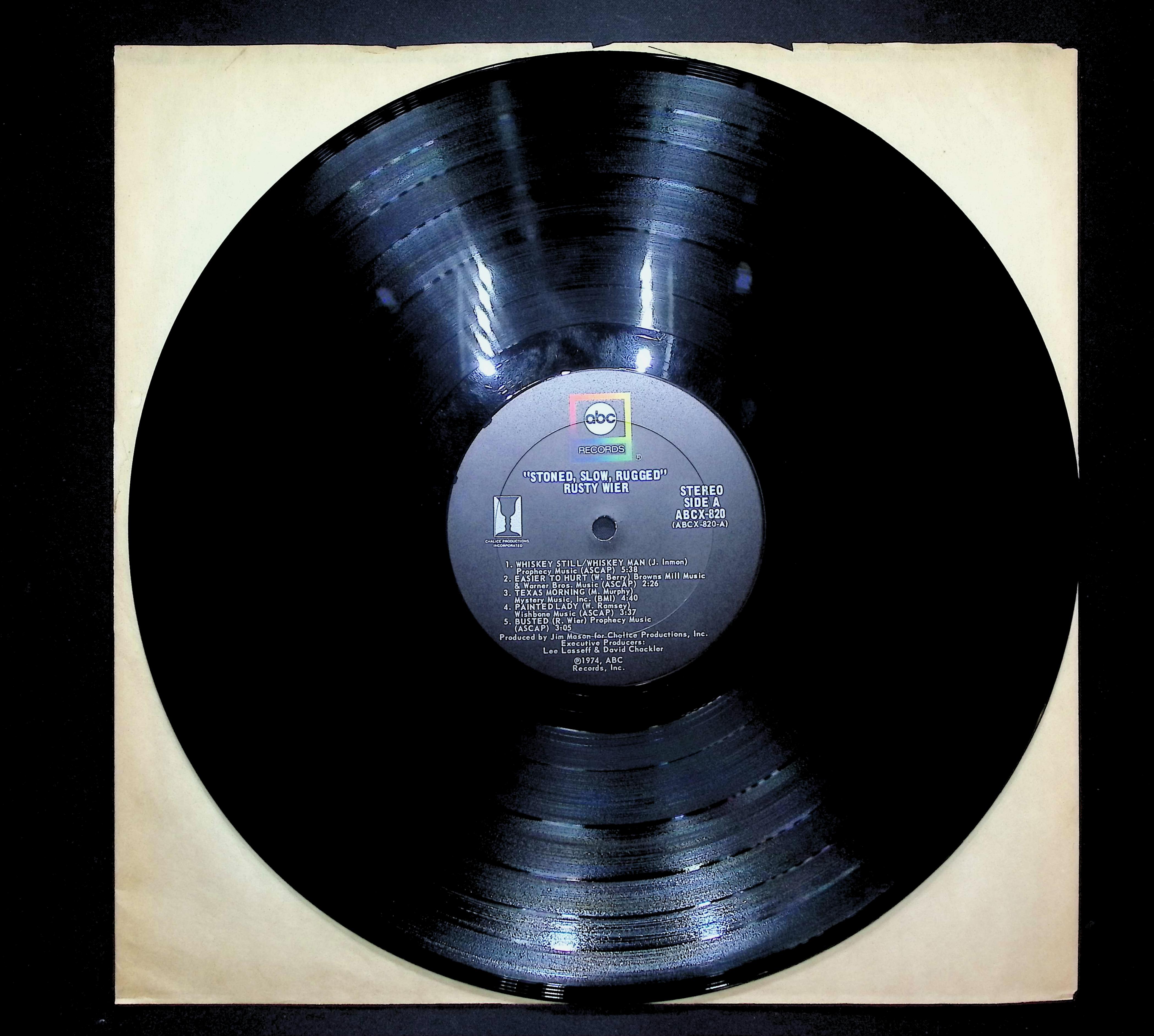 Rusty Wier Stoned, Slow, Rugged 1974 LP Rock