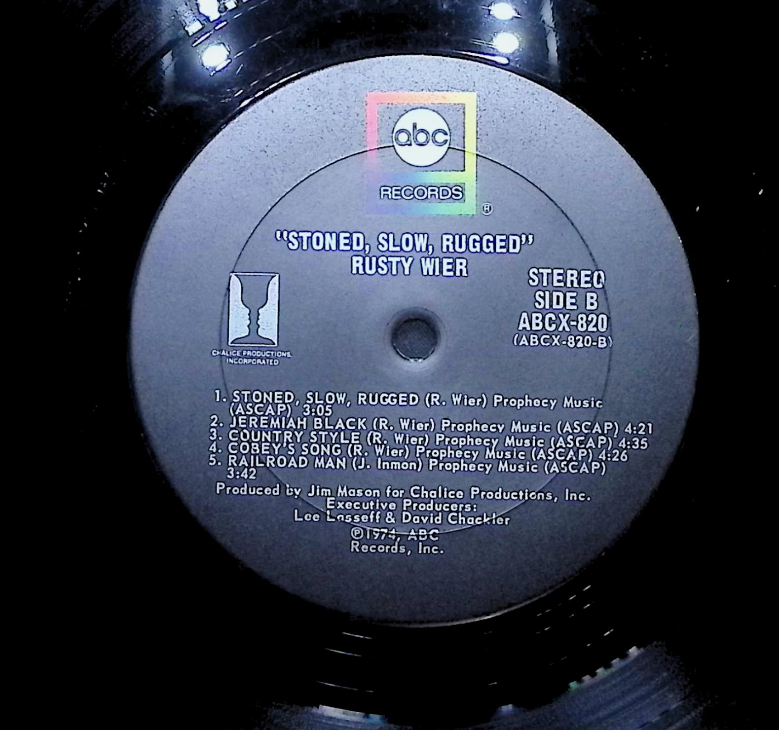 Rusty Wier Stoned, Slow, Rugged 1974 LP Rock  — image 4