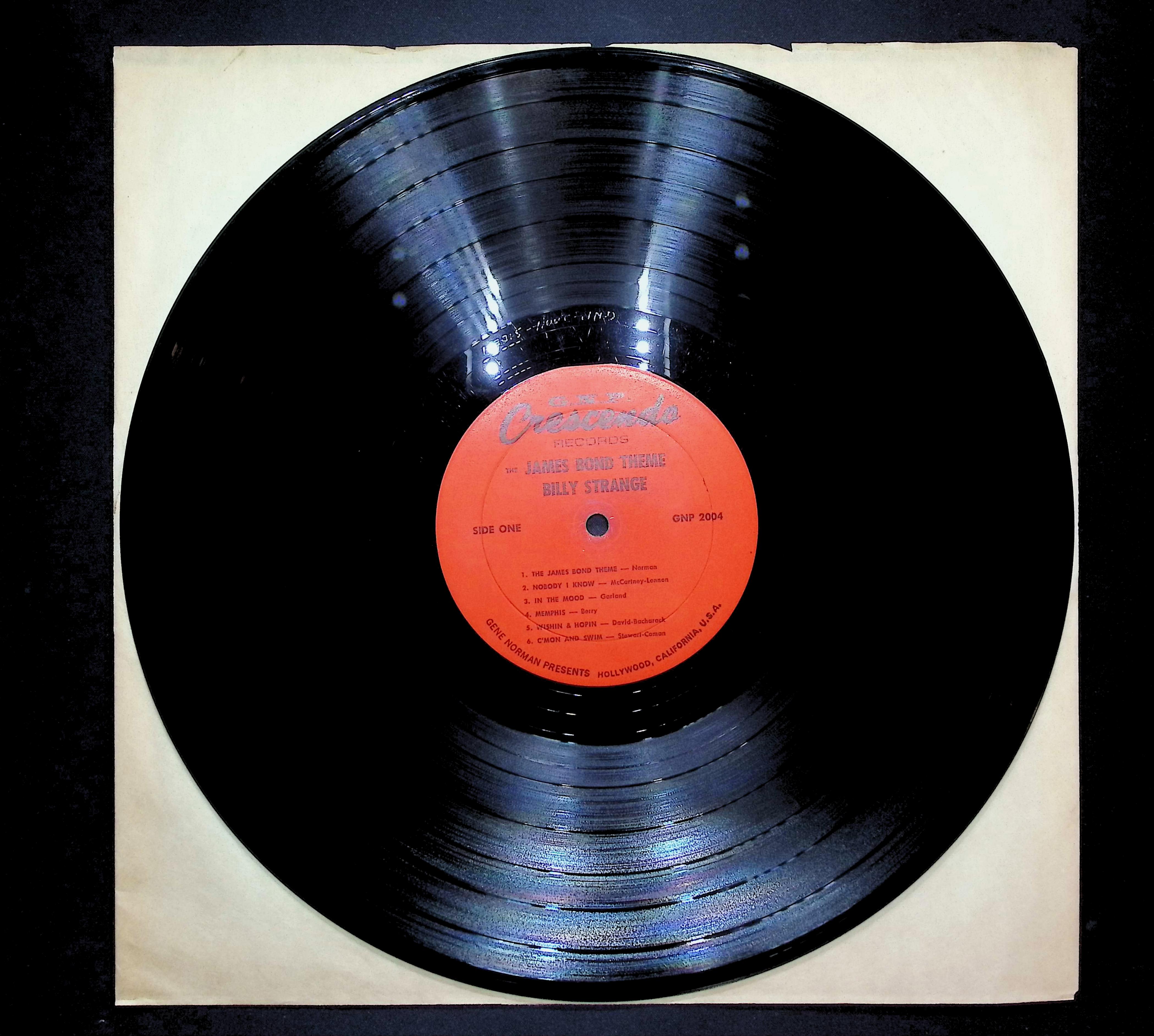 Billy Strange The James Bond Theme 1964 LP Rock Side One & Side Two — image 3