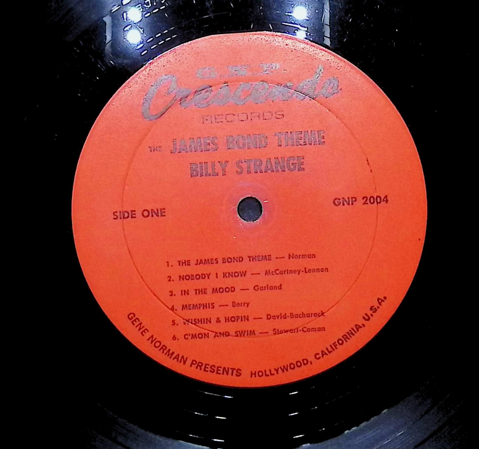 Billy Strange The James Bond Theme 1964 LP Rock Side One & Side Two — image 4
