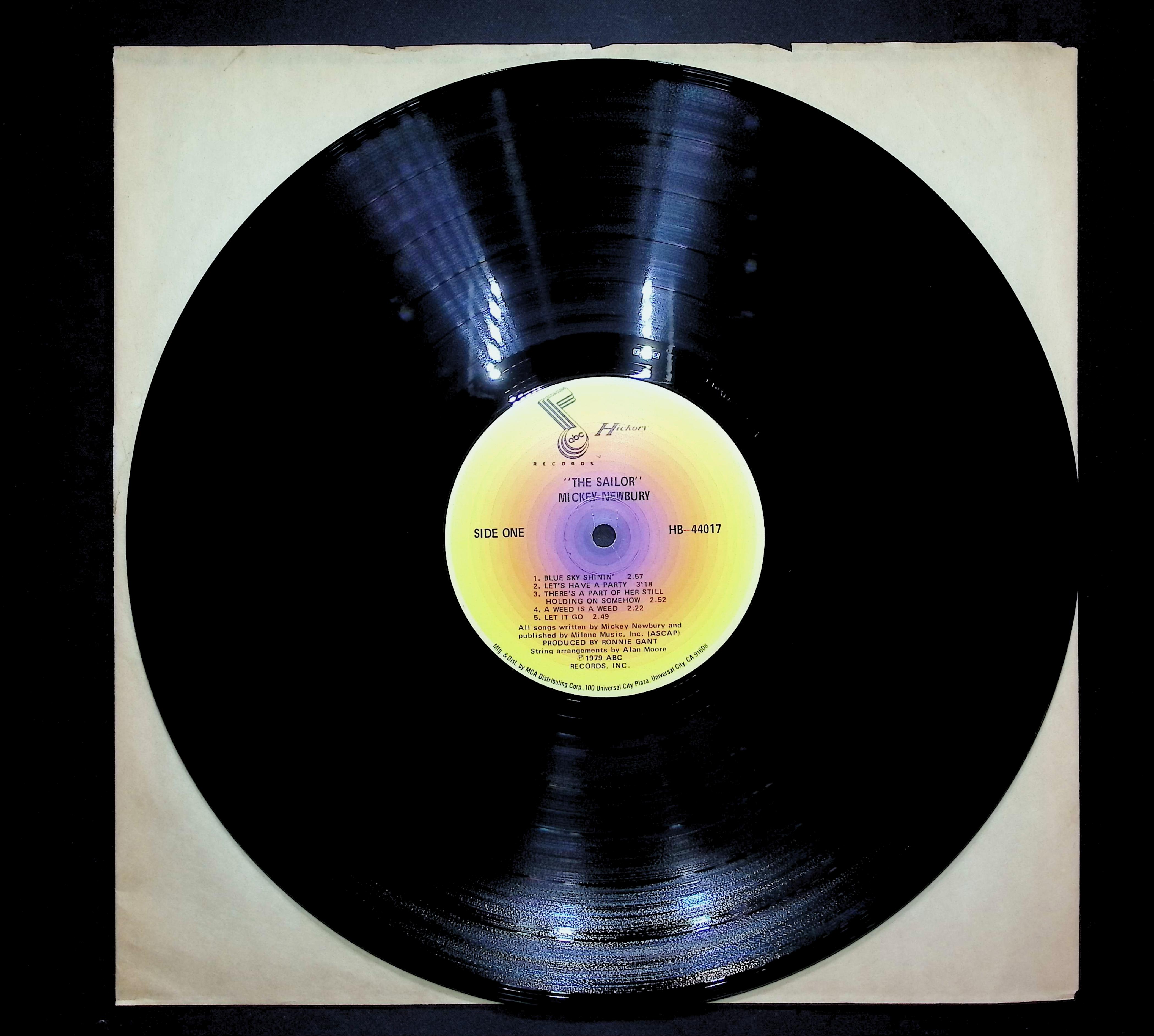 Mickey Newbury The Sailor 1979 LP Folk, World, & Country Side One & Two