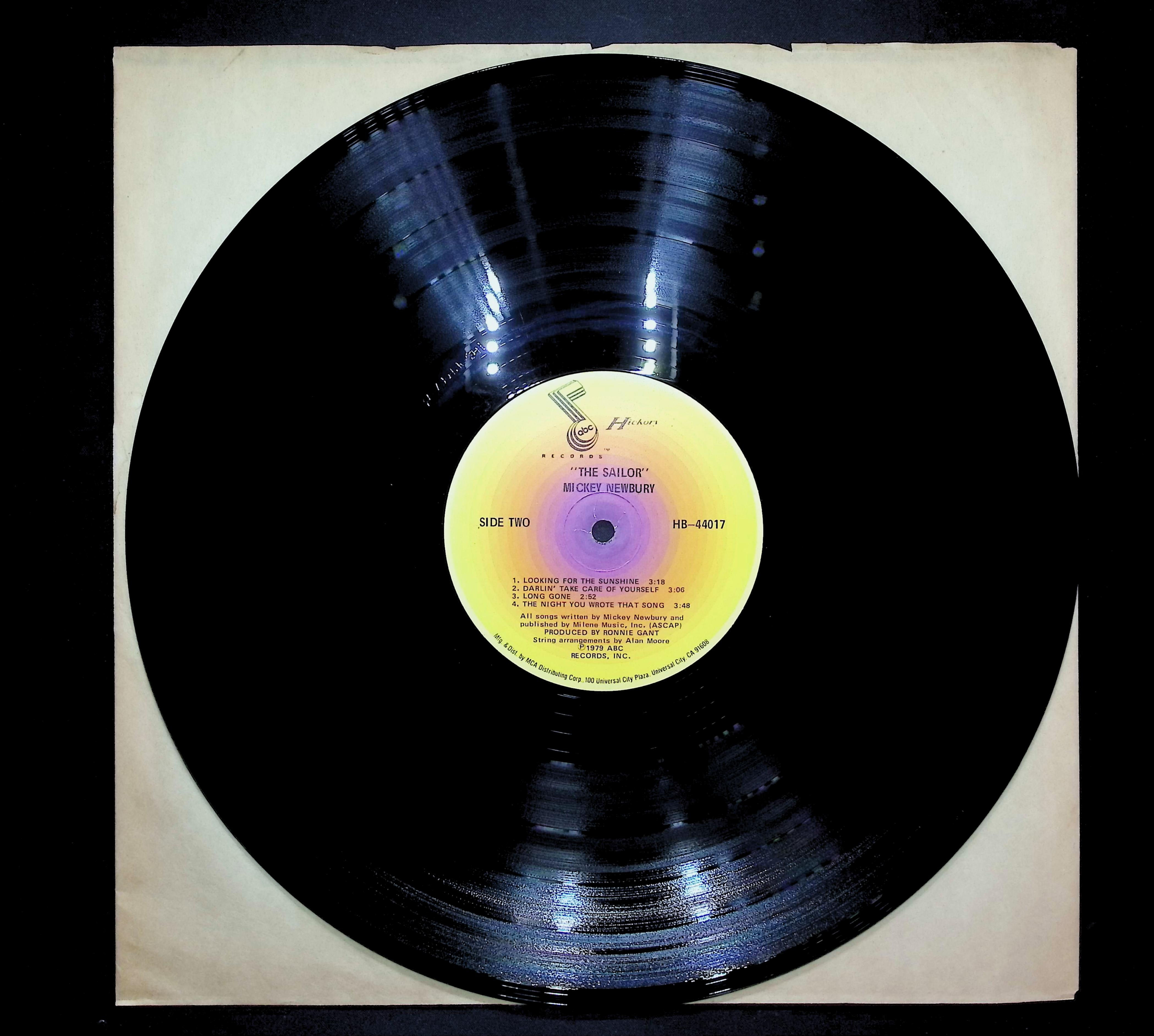 Mickey Newbury The Sailor 1979 LP Folk, World, & Country Side One & Two — image 3