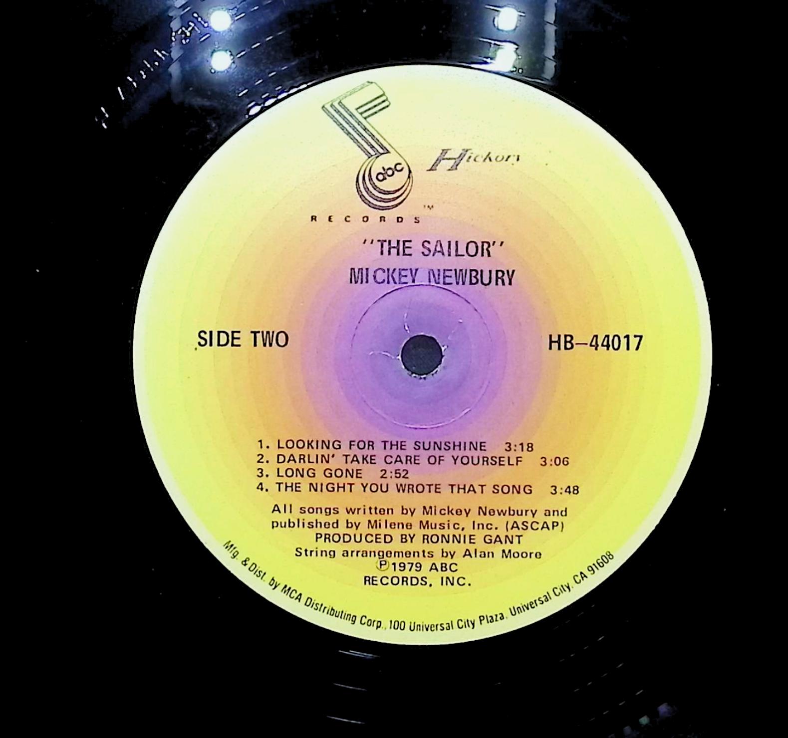 Mickey Newbury The Sailor 1979 LP Folk, World, & Country Side One & Two — image 4