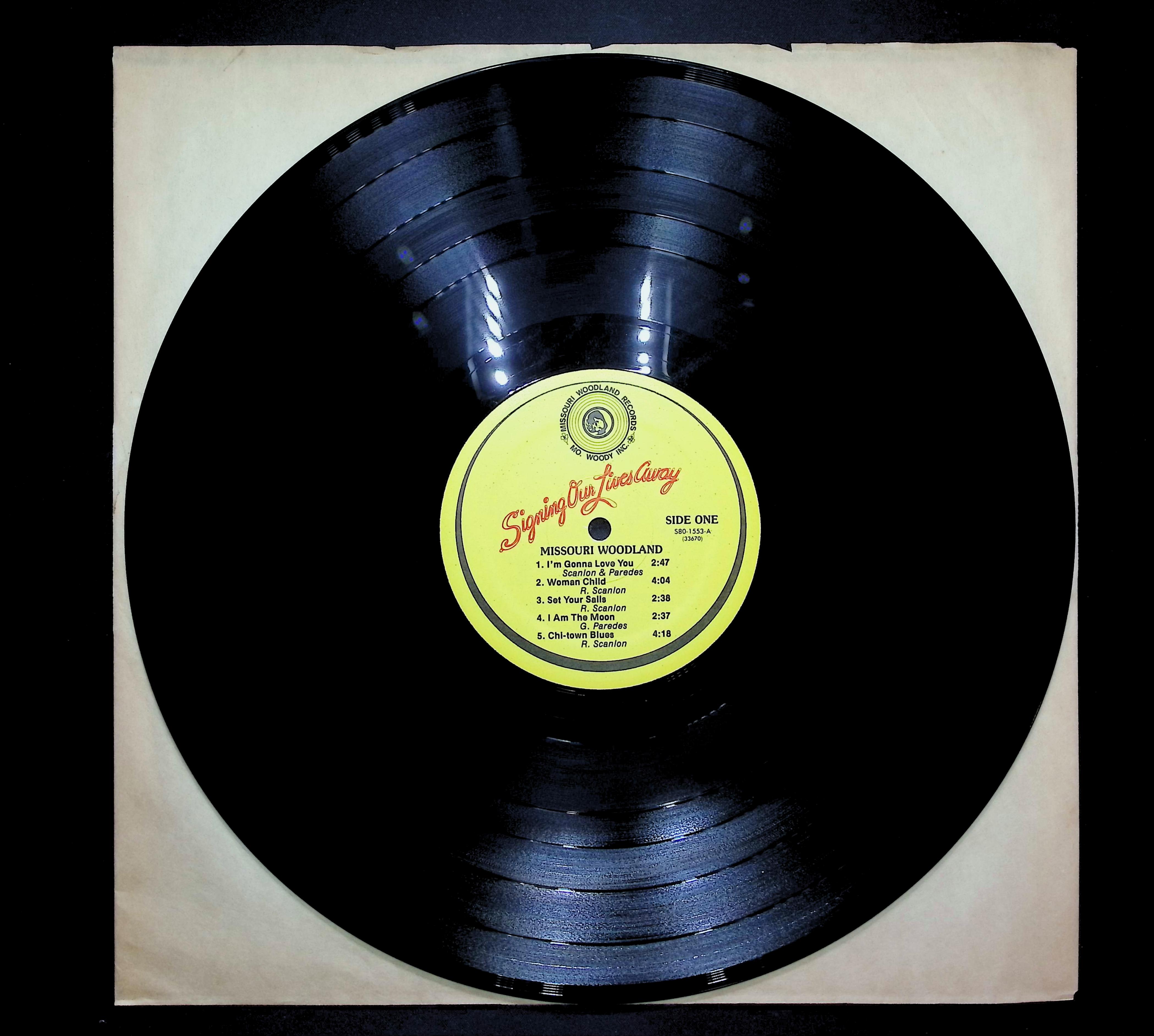 Missouri Woodland Signing Our Lives Away 1978 LP Rock Side One & Side Two — image 3