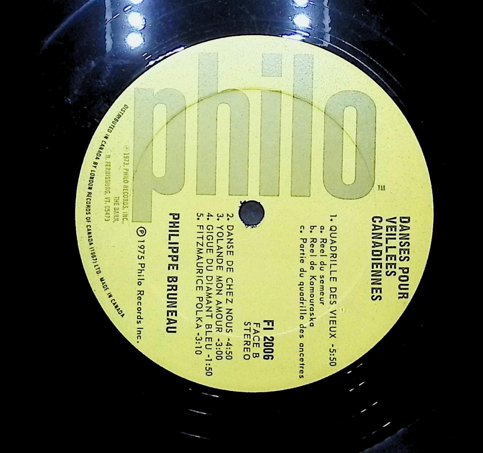 Philippe Bruneau Danses Pour Veillees Canadiennes 1975 LP Folk, World, & Country — image 2