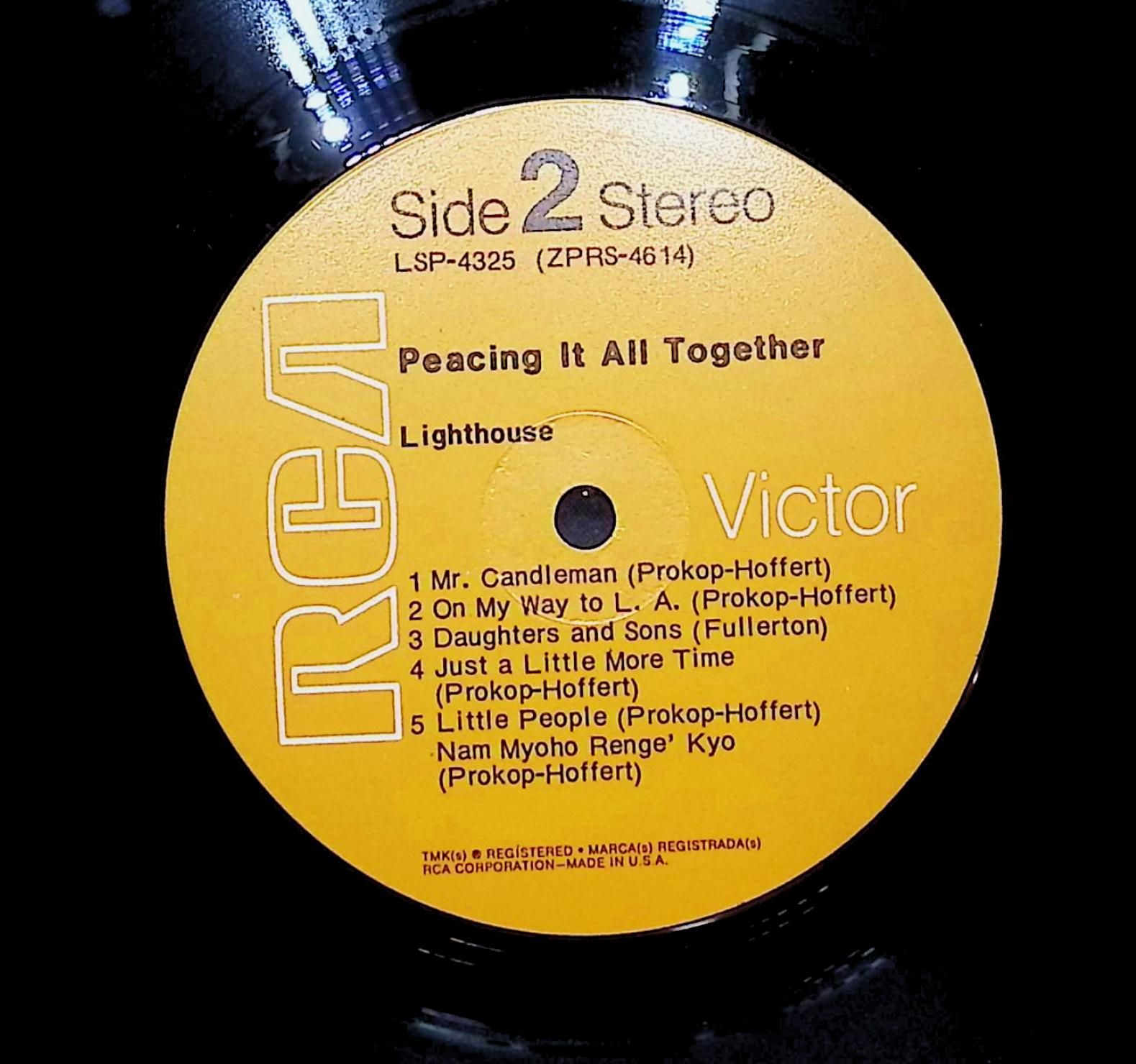 Lighthouse  Peacing It All Together 1970 LP Rock Sides 1 & 2 — image 2