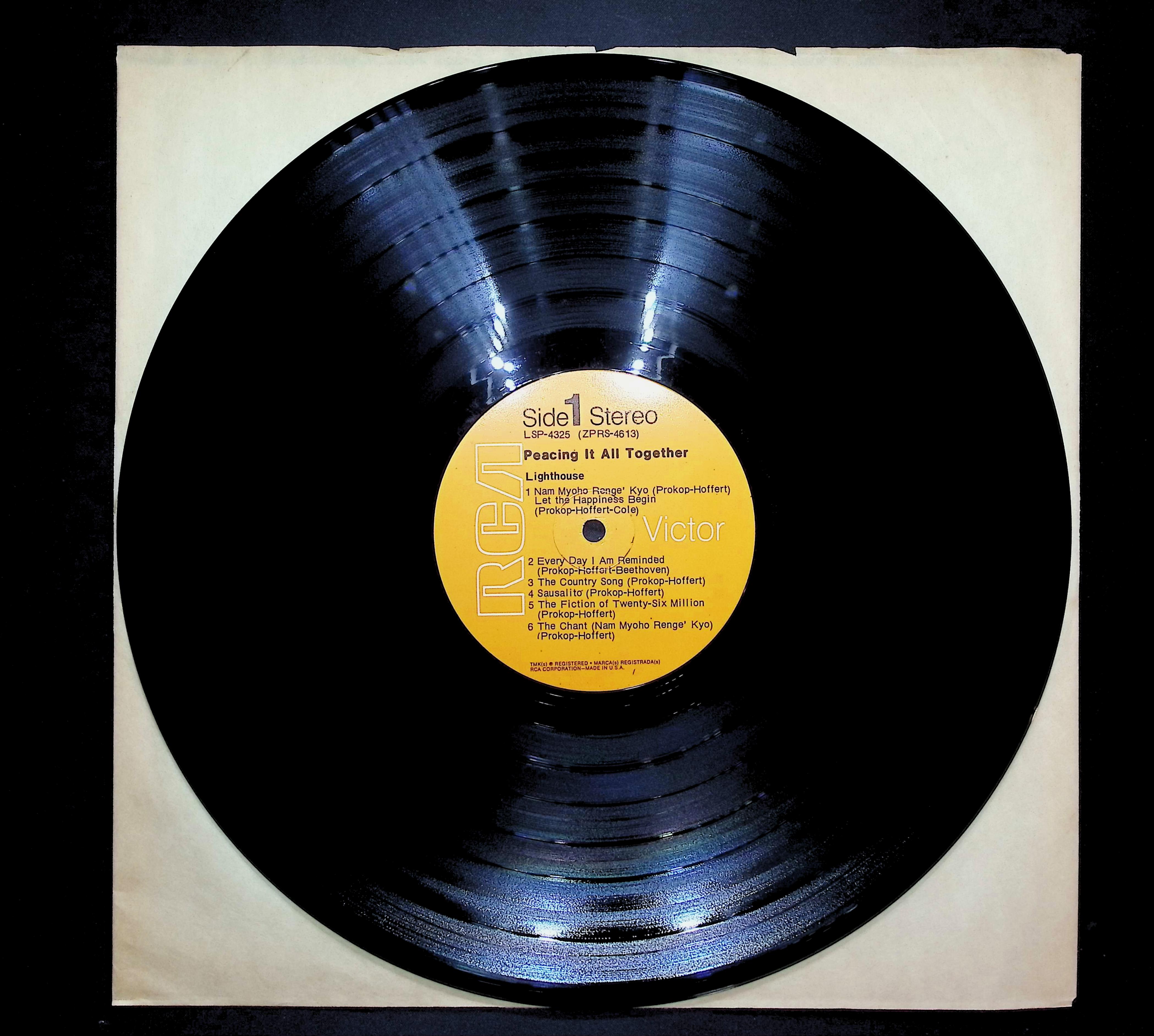 Lighthouse  Peacing It All Together 1970 LP Rock Sides 1 & 2 — image 3
