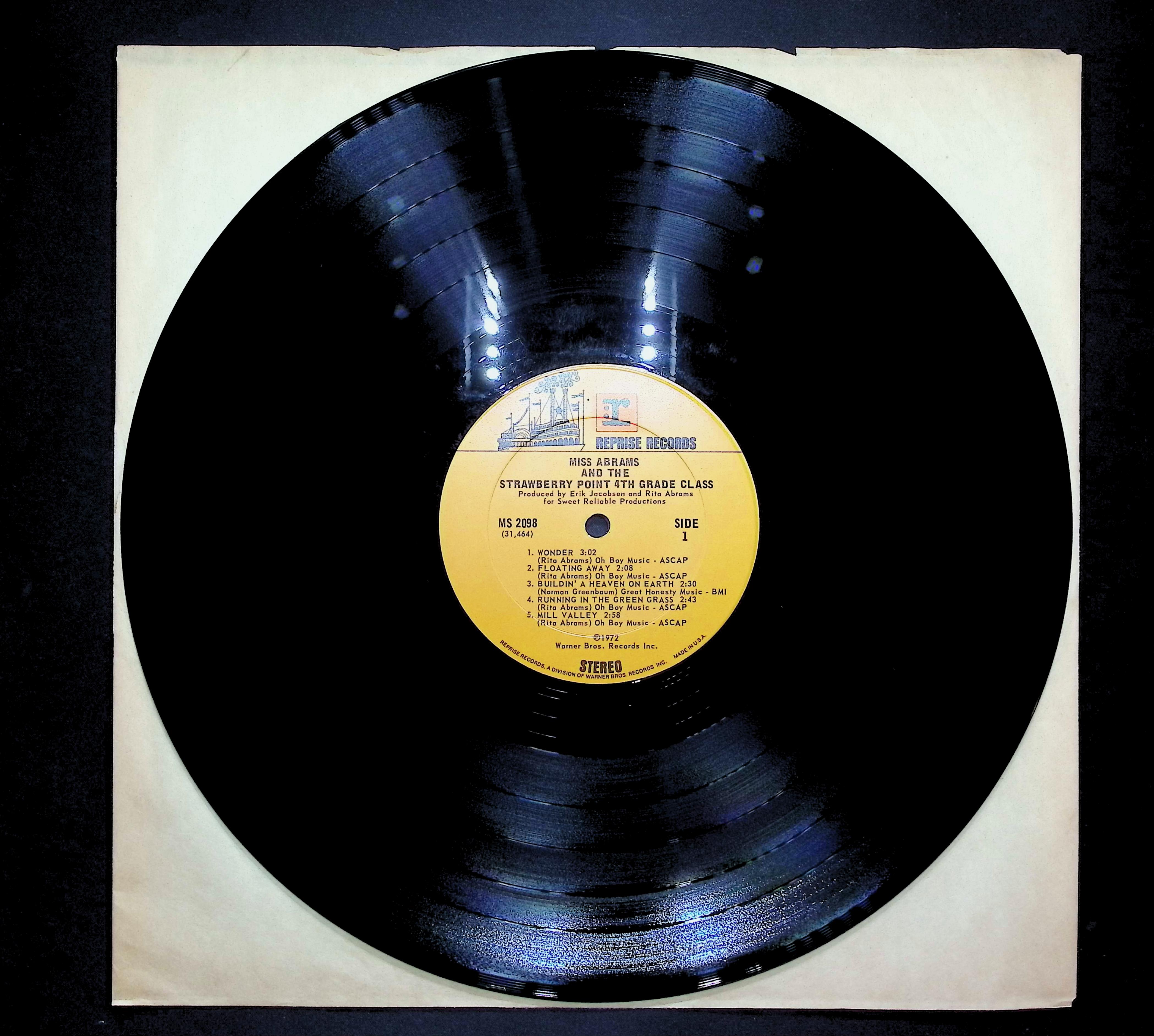 Miss Abrams And The Strawberry Point 4th Grade Class 1972 LP Rock Side 1 & 2