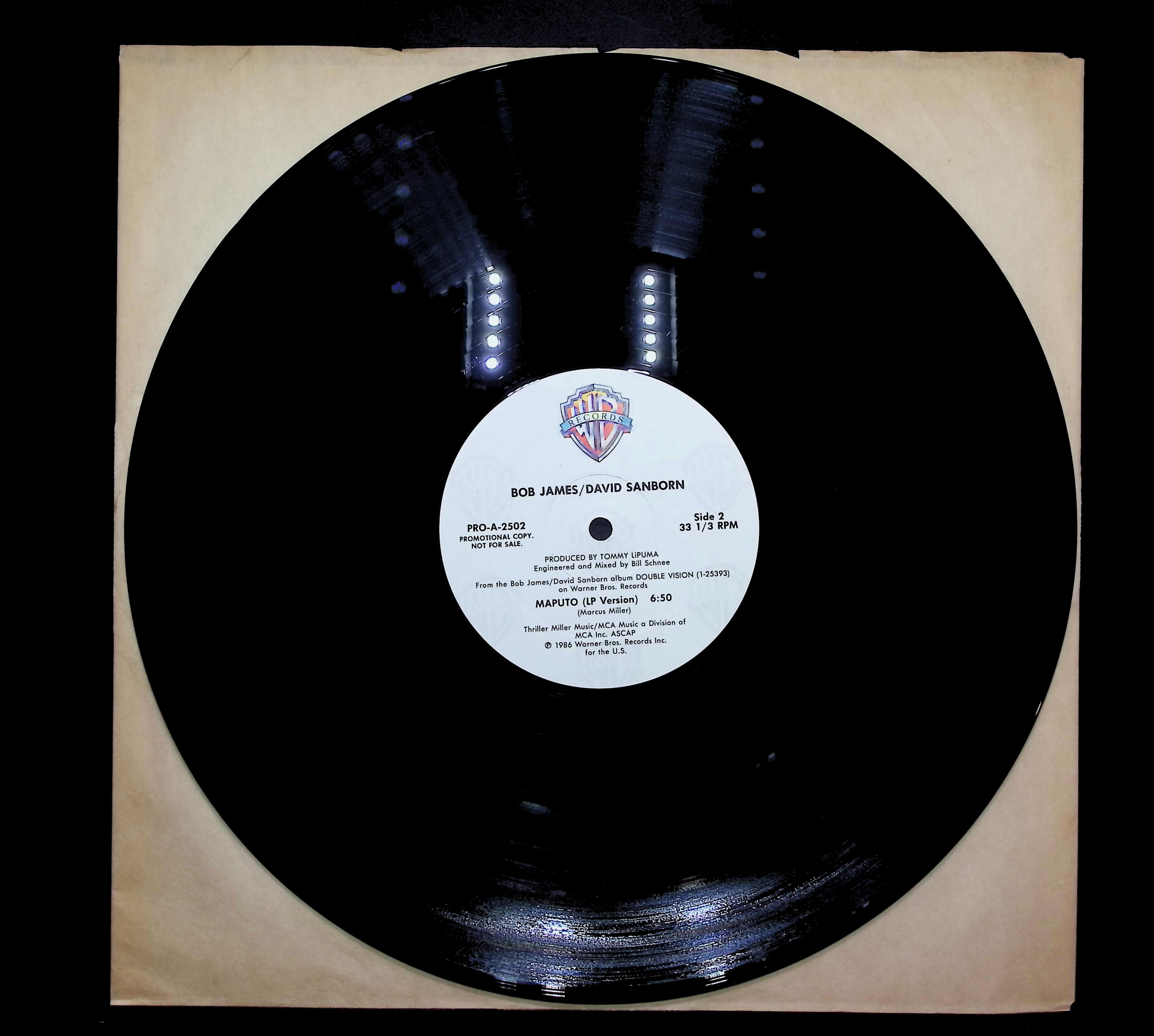 Bob James / David Sanborn Maputo 1986 LP Jazz Side 1 & Side 2 — image 3