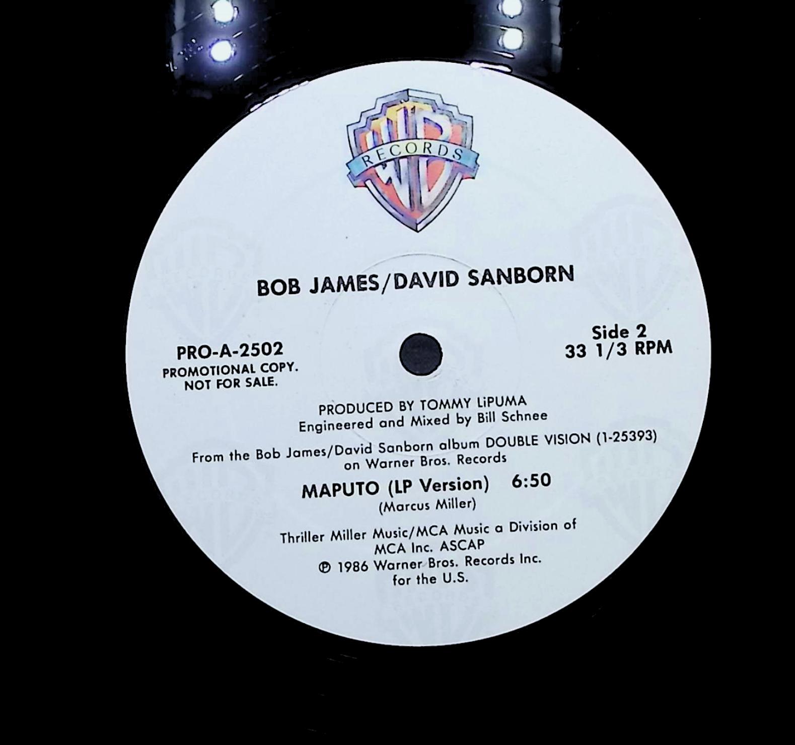 Bob James / David Sanborn Maputo 1986 LP Jazz Side 1 & Side 2 — image 4